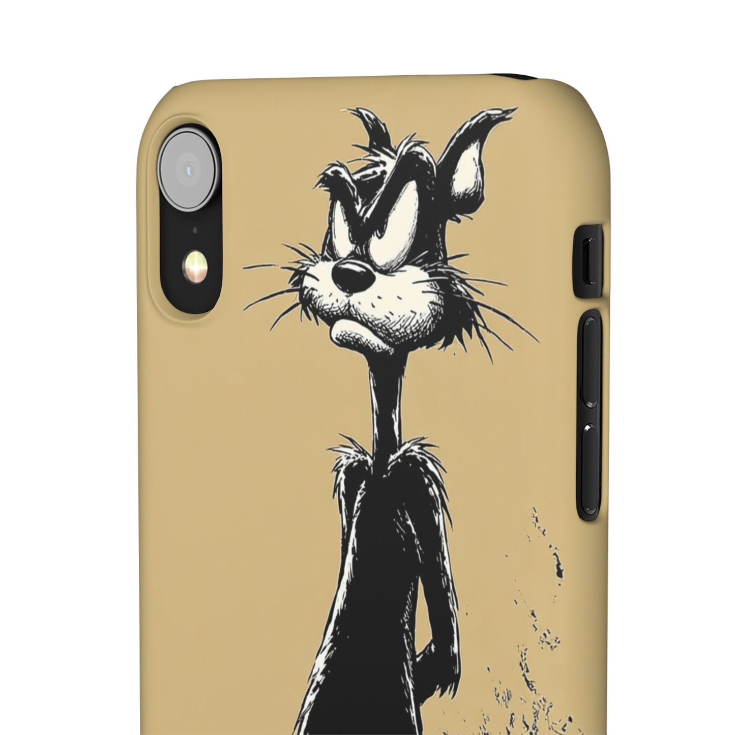 Whimsical Cartoon Snap Case, Fun Phone Cover, Unique Gift for Cat Lovers, Vibrant Art Case, Ideal for Birthdays