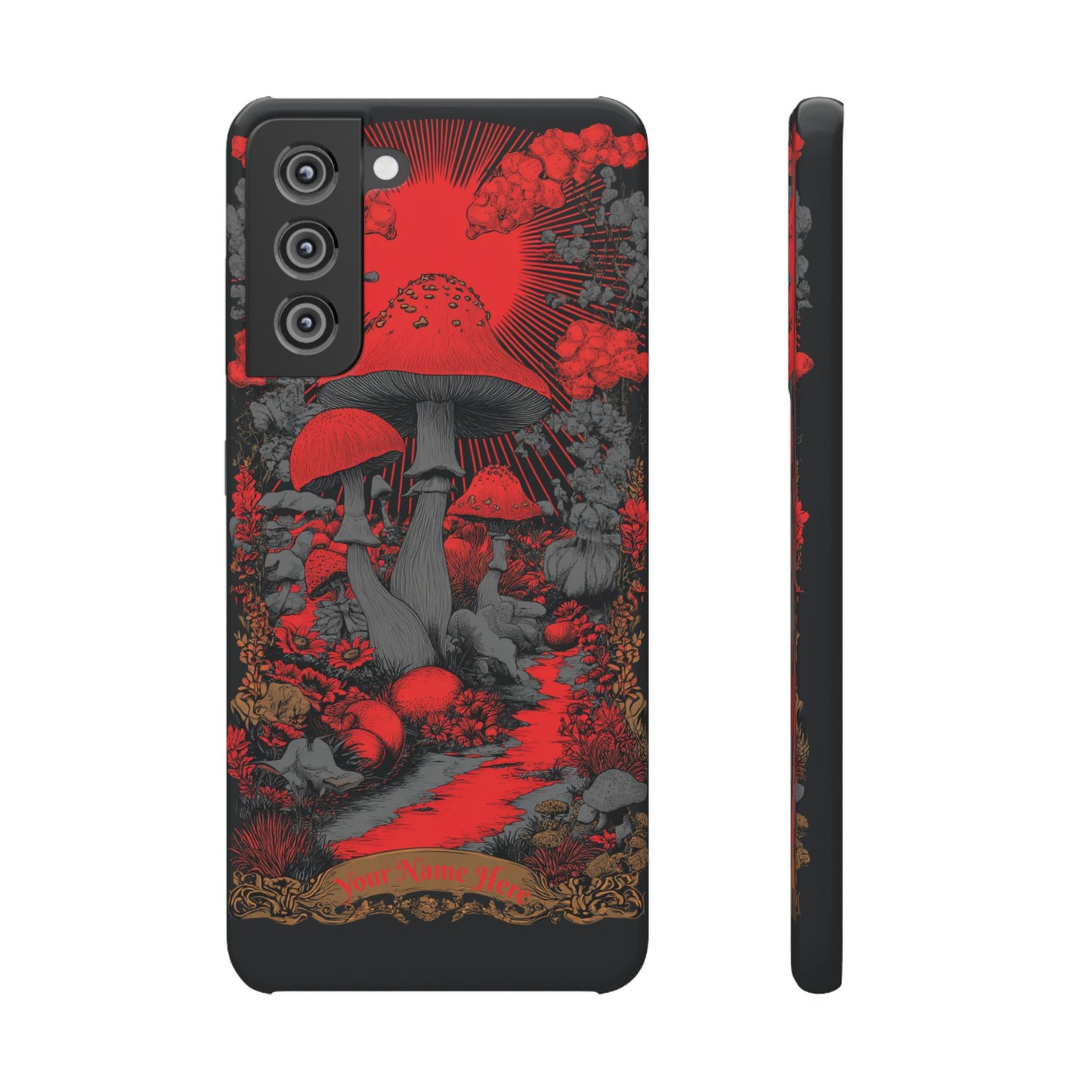 Fantasy Mushroom Snap Case Custom Phone Cover for iPhone and Samsung Mate and Glossy Avvialable