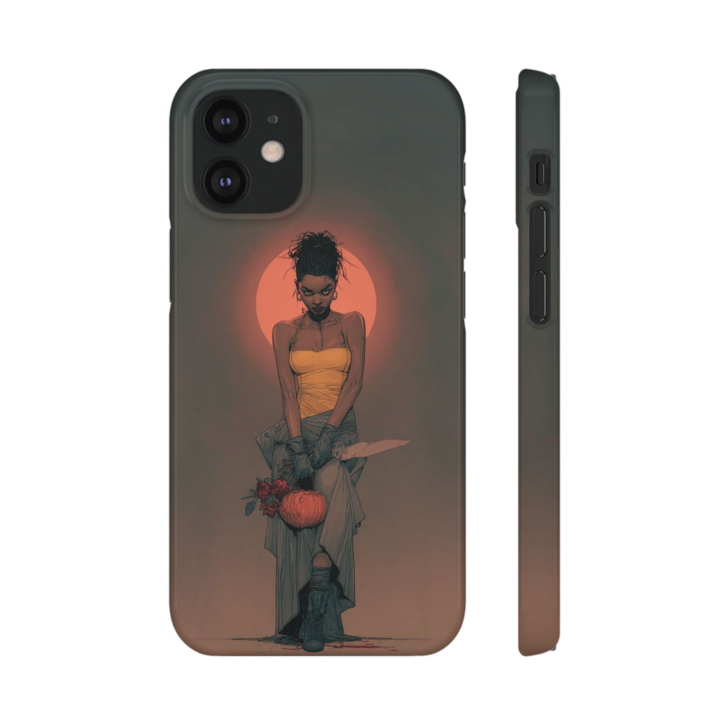 Creepy Vampire Girl Snap Case, Halloween Style iPhone Samsung Cover, Spooky Gothic Phone Accessories, Scary Horror Character Device