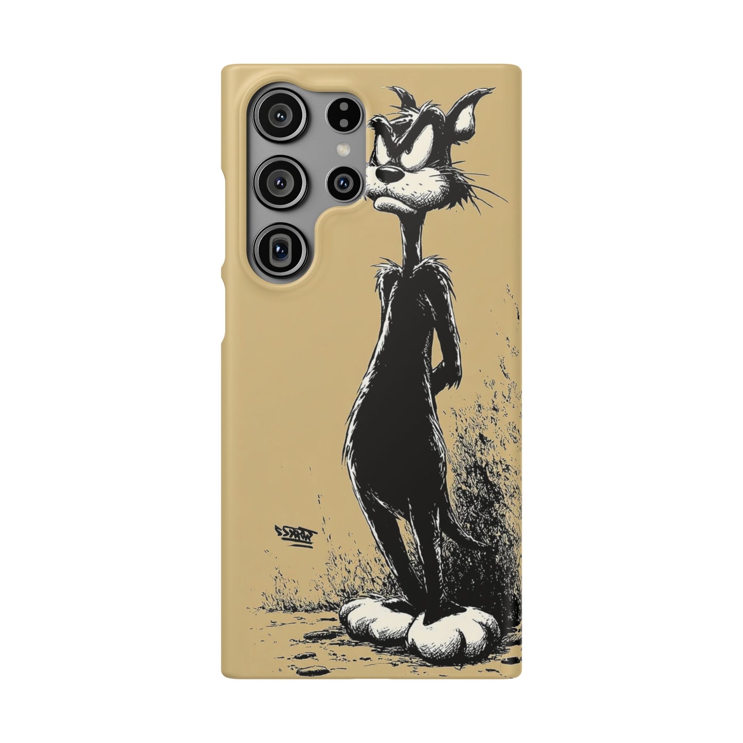 Whimsical Cartoon Snap Case, Fun Phone Cover, Unique Gift for Cat Lovers, Vibrant Art Case, Ideal for Birthdays