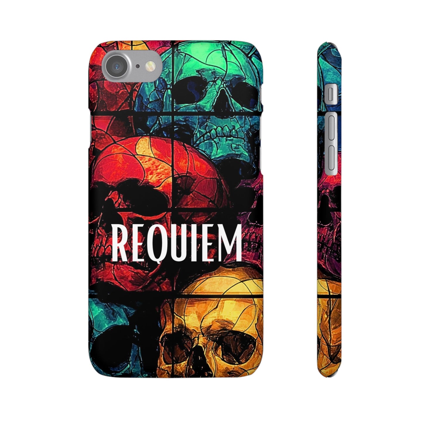 Halloween Custom Requiem Skull Snap Case Phone Cover for iPhone and Samsung