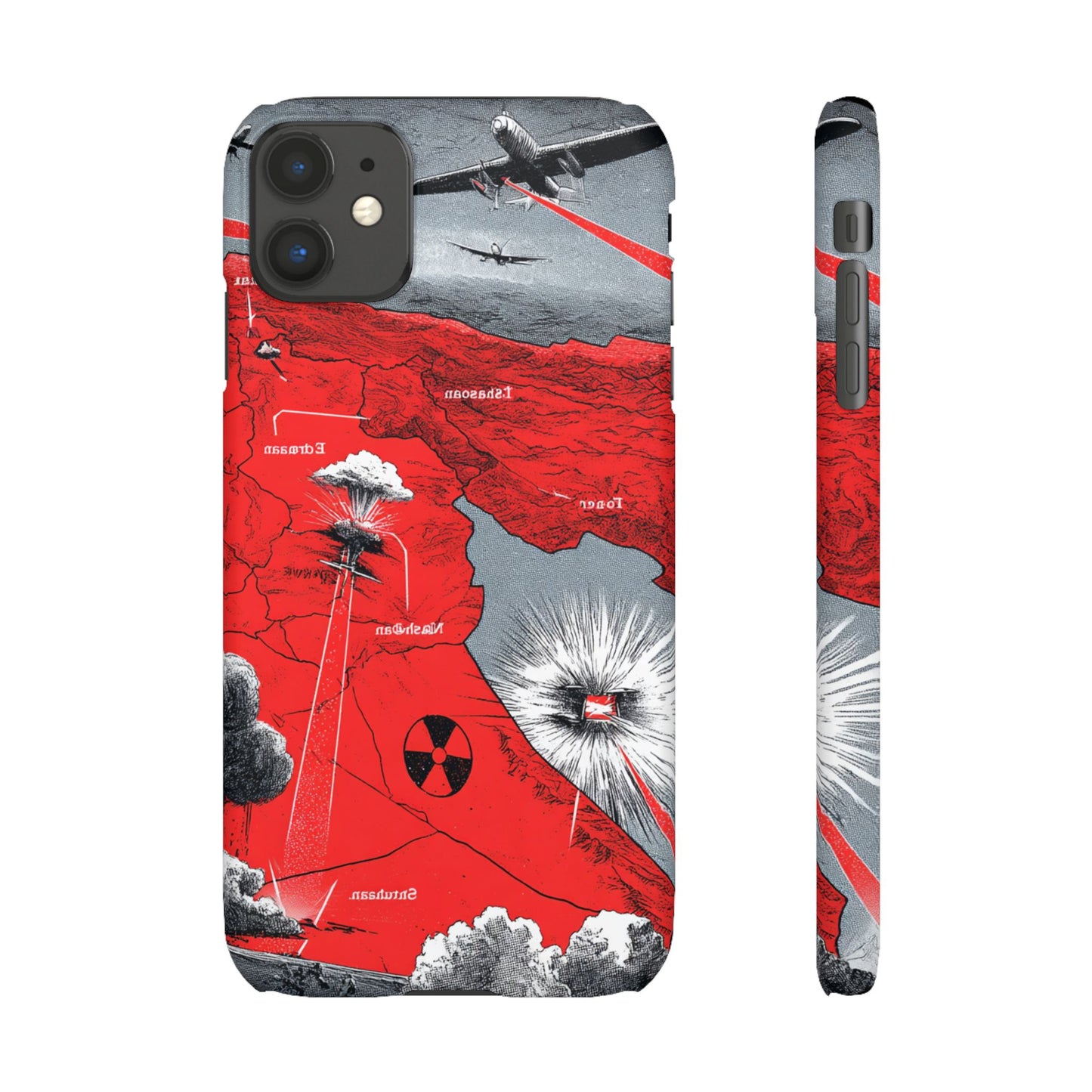 Bold Graphic Snap Case with Dramatic Design, Unique Phone Cover, Artistic Protection for iPhone, Trendy Gadget Gift, Edgy Tech Accessory