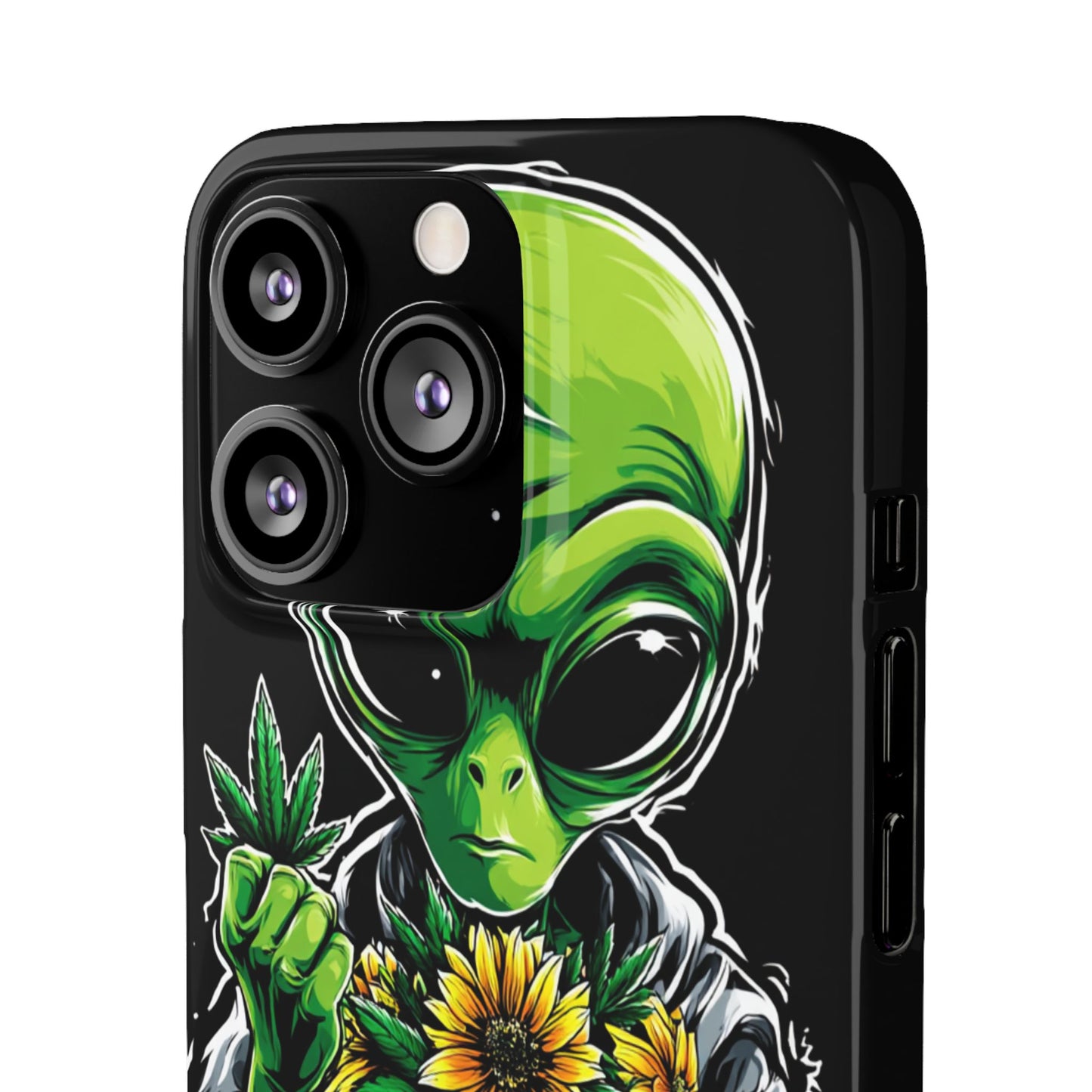Alien Floral Snap Cases, Fun Phone Case, Gifts for Sci-Fi Lovers, Cute Alien Decor, Unique Tech Accessories