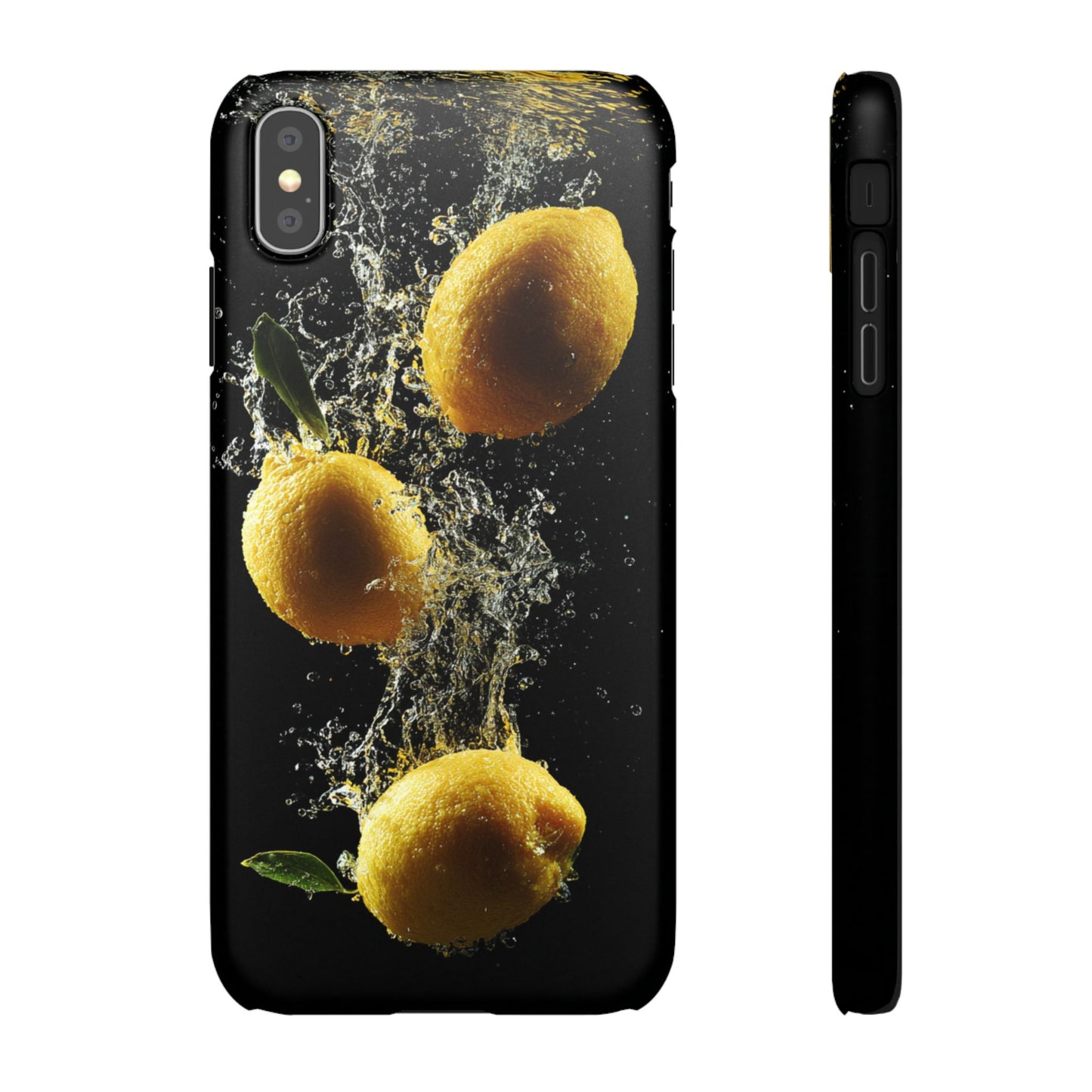 Lemon Splash Phone Case - Vibrant Snap Case, Fruit Lover Gift, Summer Vibes, Kitchen Decor, Unique Phone Accessories