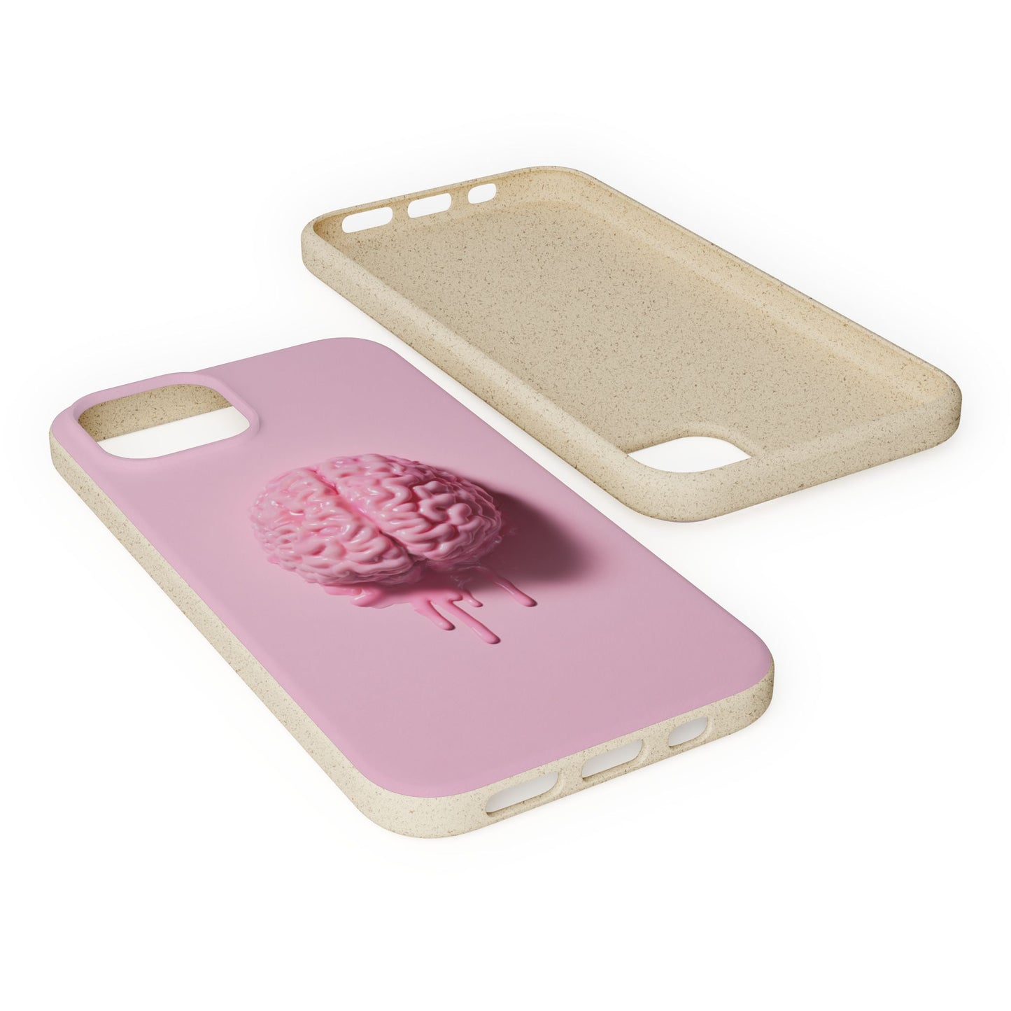 Eco-Friendly Brain Design Phone Case, Biodegradable Phone Cover, Unique Gift for Tech Lovers, Sustainable Accessory, Cute Phone Case