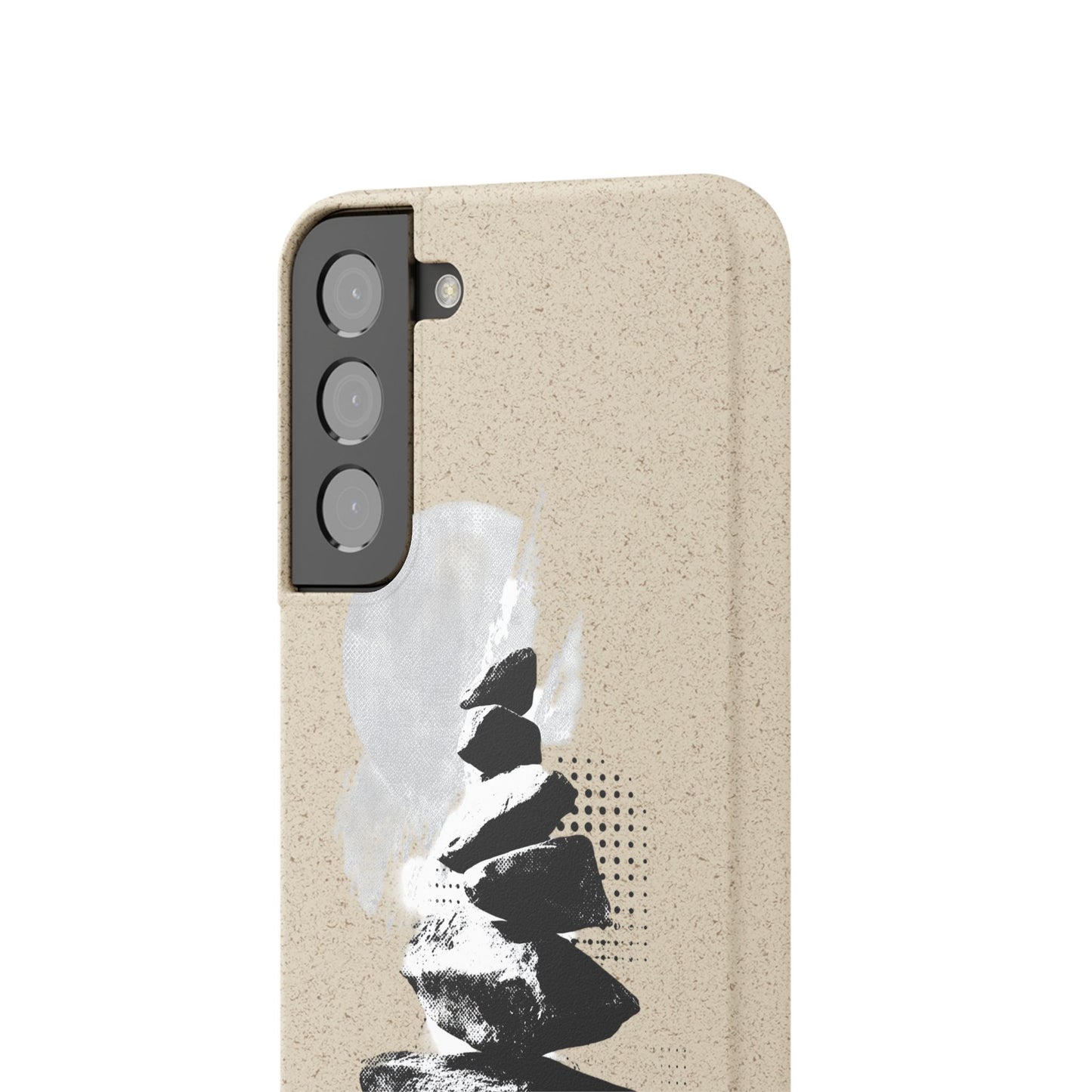 Biodegradable Plastic Free Phone Case Minimalistic Cairn Design Suitable For Iphones And Samsungs