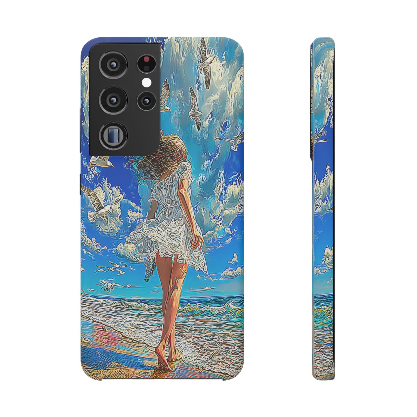 Dreamy Seaside Snap Case, Ocean Waves Phone Cover, Summer Vibe Gift, Cute Aesthetic Accessory, Beach Lover Case