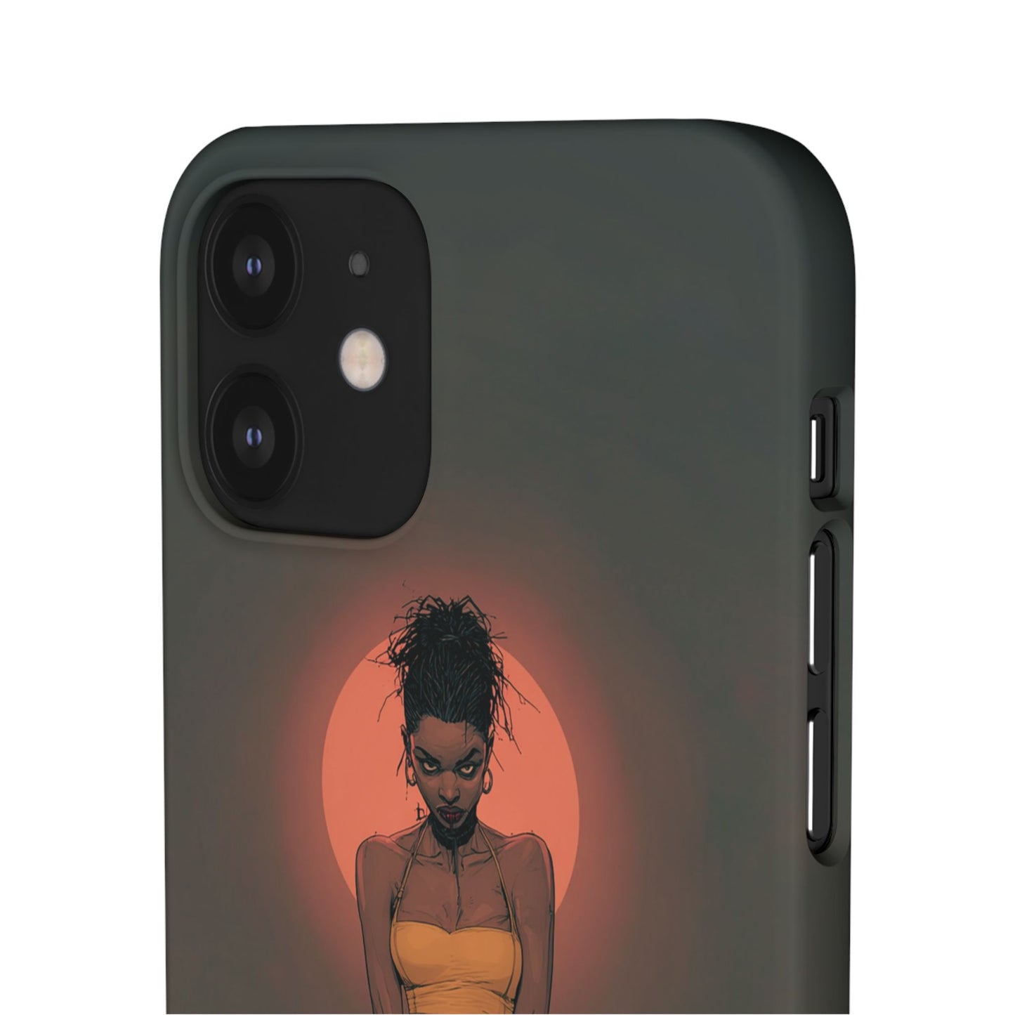 Creepy Vampire Girl Snap Case, Halloween Style iPhone Samsung Cover, Spooky Gothic Phone Accessories, Scary Horror Character Device
