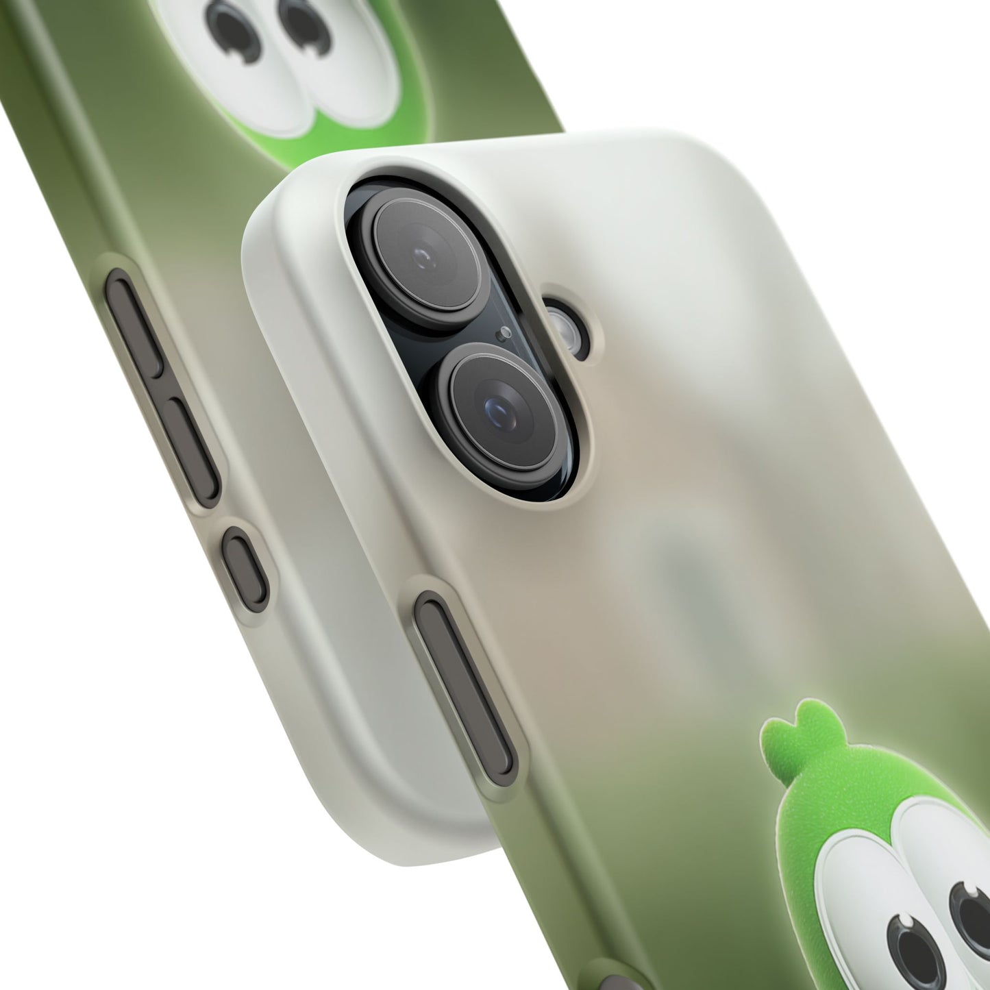 Cute Green Creature Phone Case, Snap Cases, Green Monster Phone Cover, Fun Phone Accessory, Playful Gift for Kids