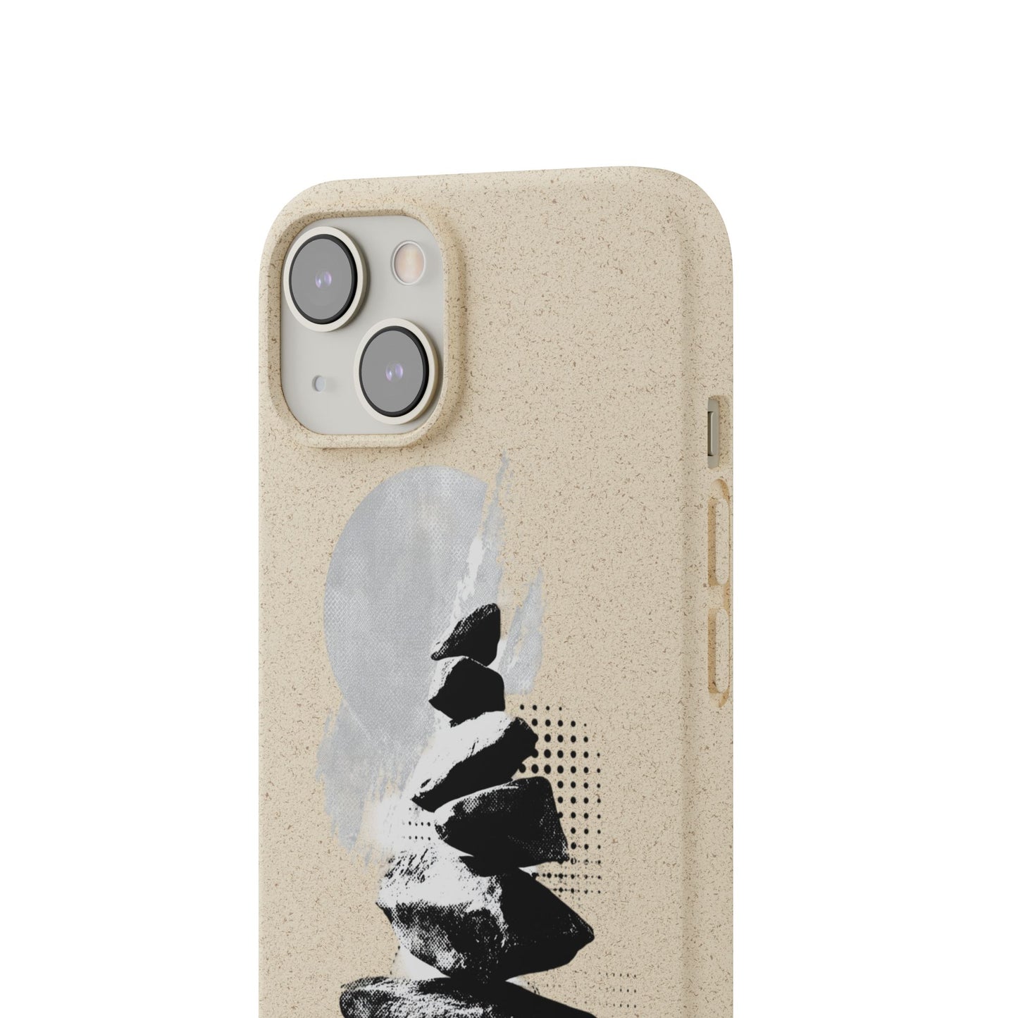 Biodegradable Plastic Free Phone Case Minimalistic Cairn Design Suitable For Iphones And Samsungs