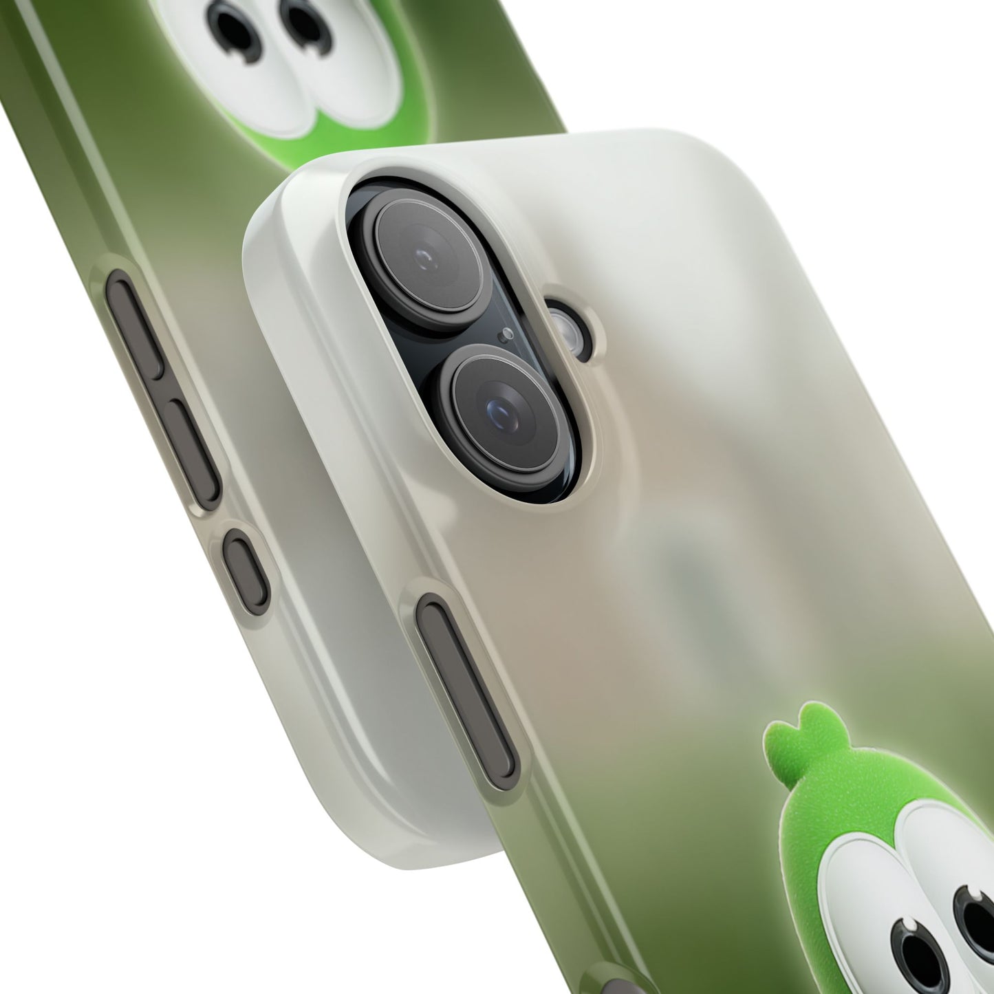 Cute Green Creature Phone Case, Snap Cases, Green Monster Phone Cover, Fun Phone Accessory, Playful Gift for Kids