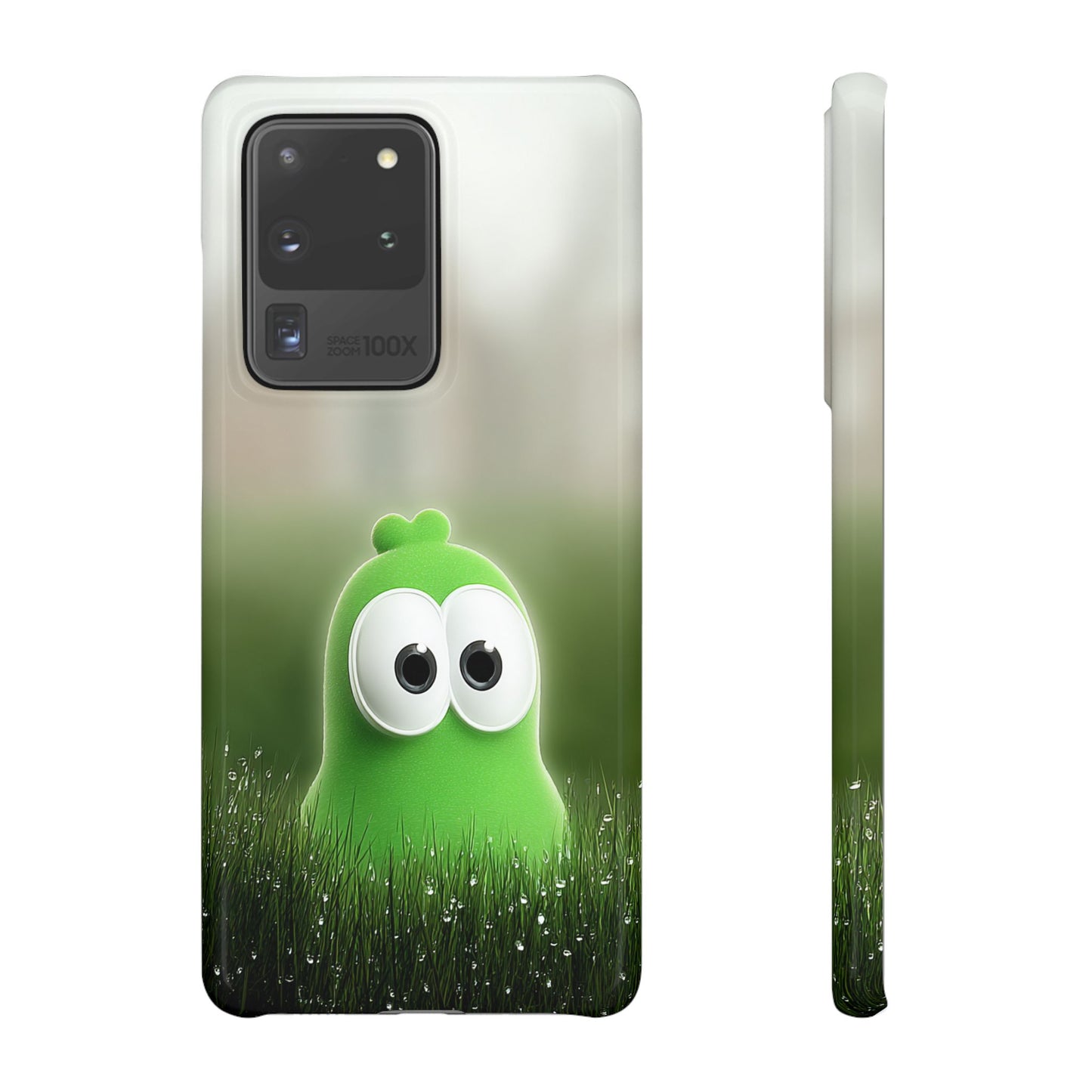 Cute Green Creature Phone Case, Snap Cases, Green Monster Phone Cover, Fun Phone Accessory, Playful Gift for Kids