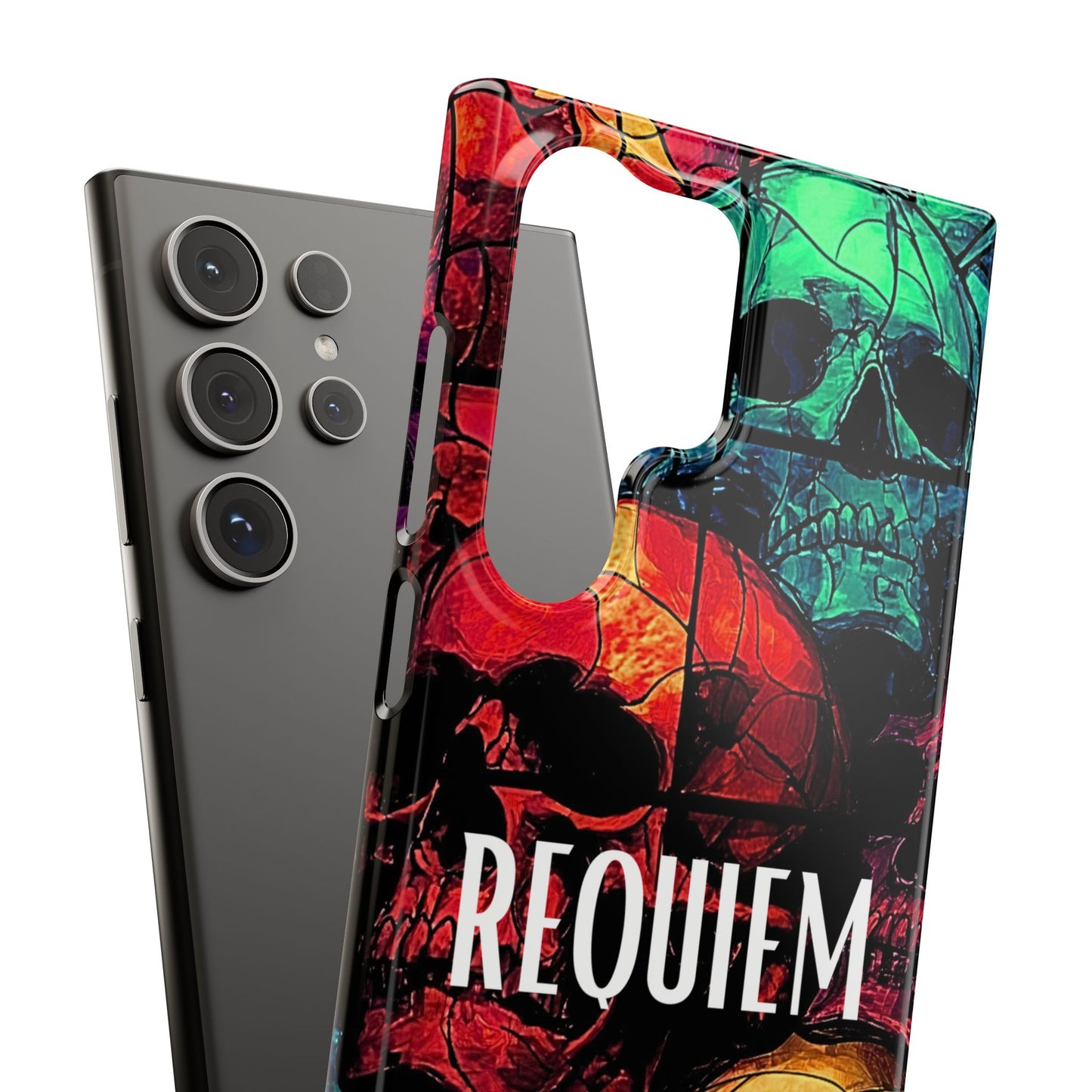 Halloween Custom Requiem Skull Snap Case Phone Cover for iPhone and Samsung