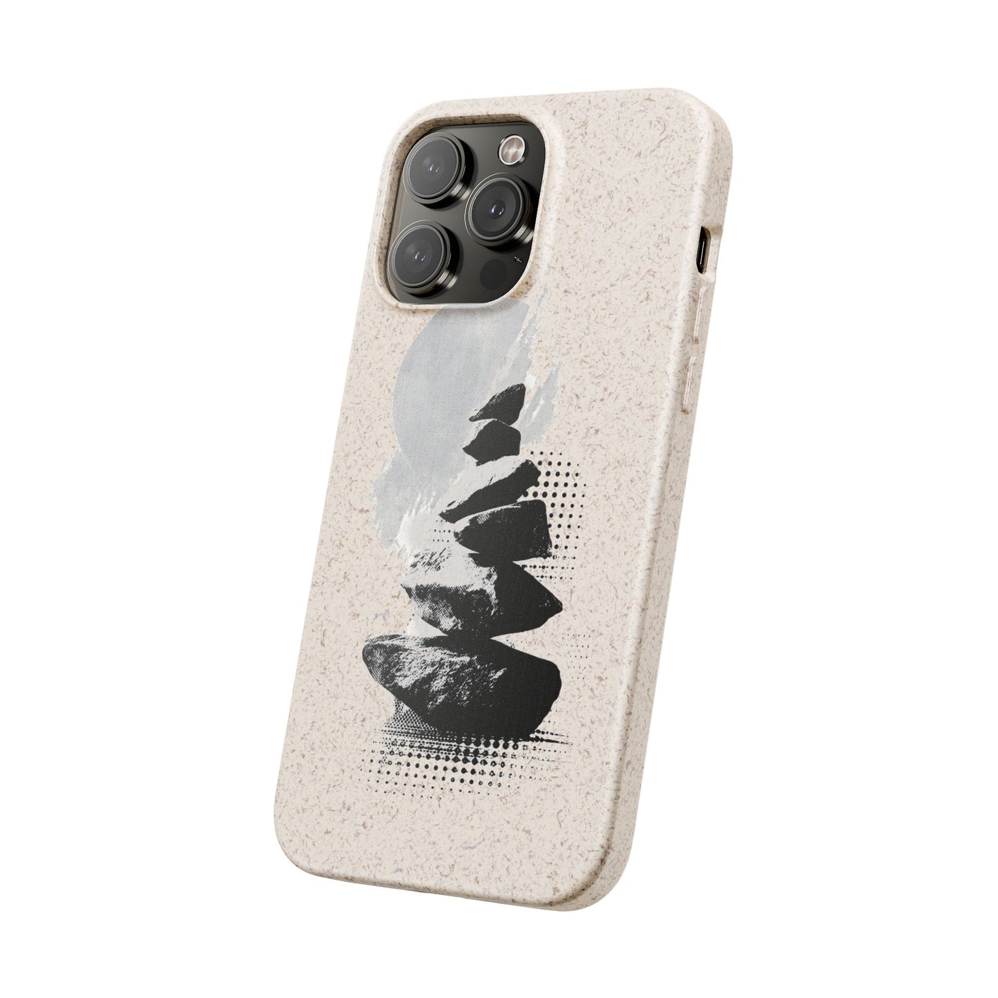 Biodegradable Plastic Free Phone Case Minimalistic Cairn Design Suitable For Iphones And Samsungs