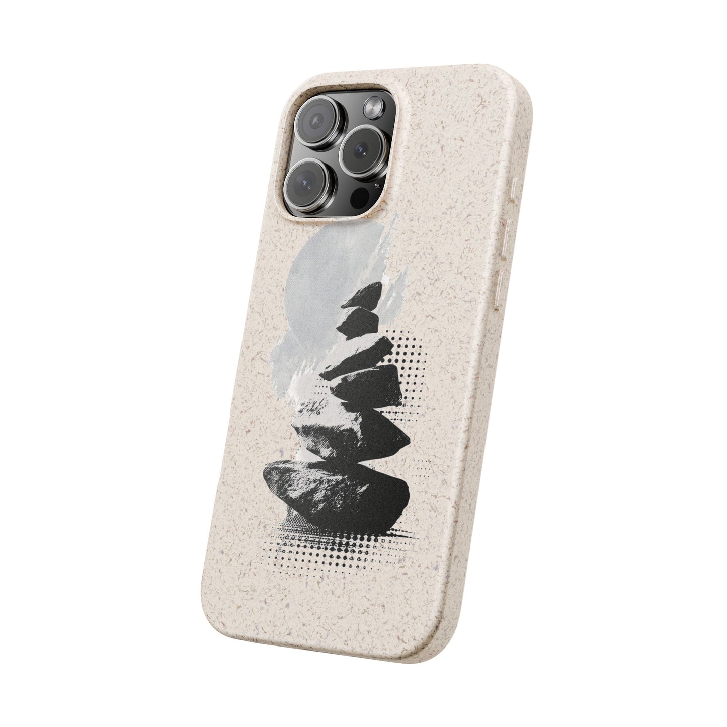 Biodegradable Plastic Free Phone Case Minimalistic Cairn Design Suitable For Iphones And Samsungs