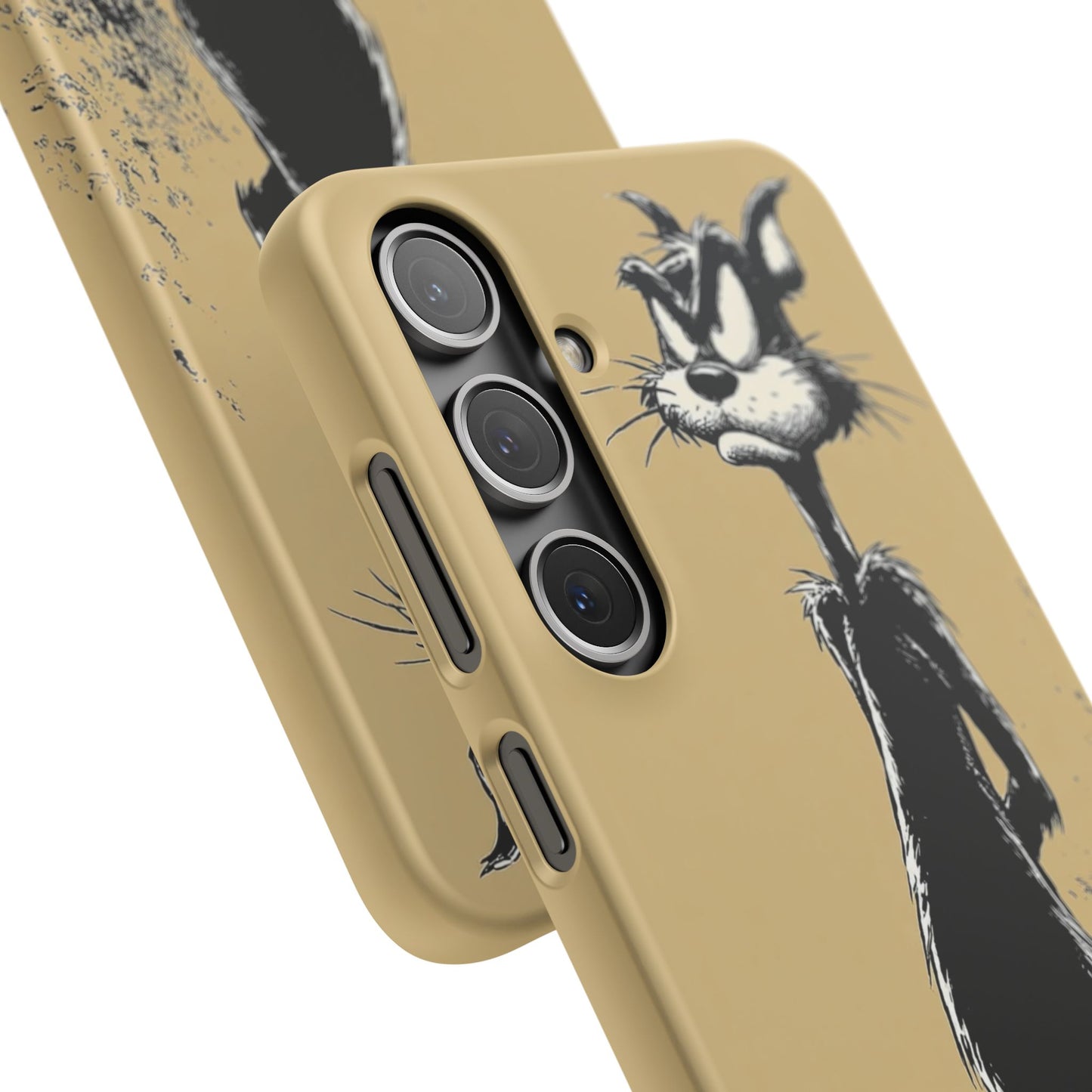 Whimsical Cartoon Snap Case, Fun Phone Cover, Unique Gift for Cat Lovers, Vibrant Art Case, Ideal for Birthdays