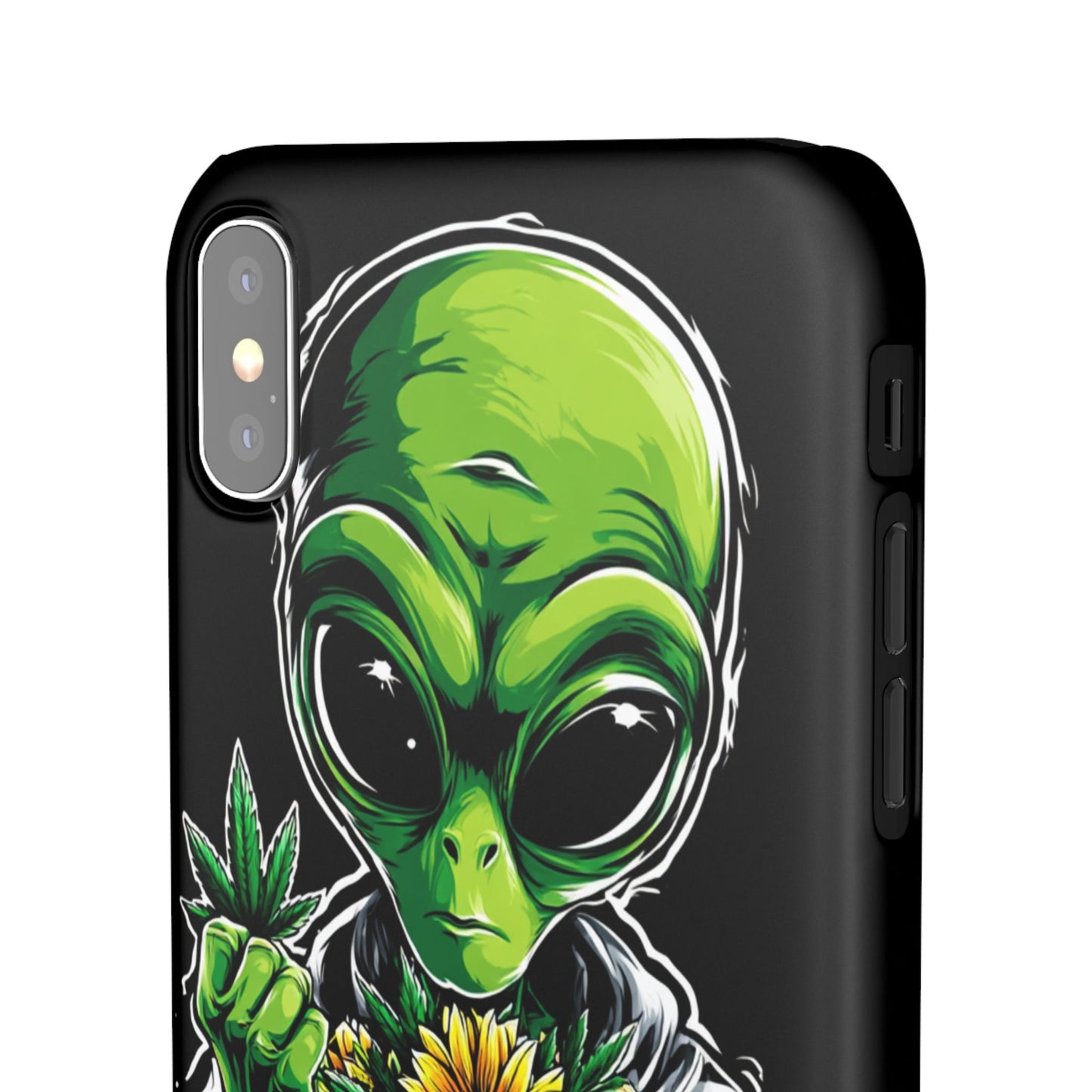 Alien Floral Snap Cases, Fun Phone Case, Gifts for Sci-Fi Lovers, Cute Alien Decor, Unique Tech Accessories