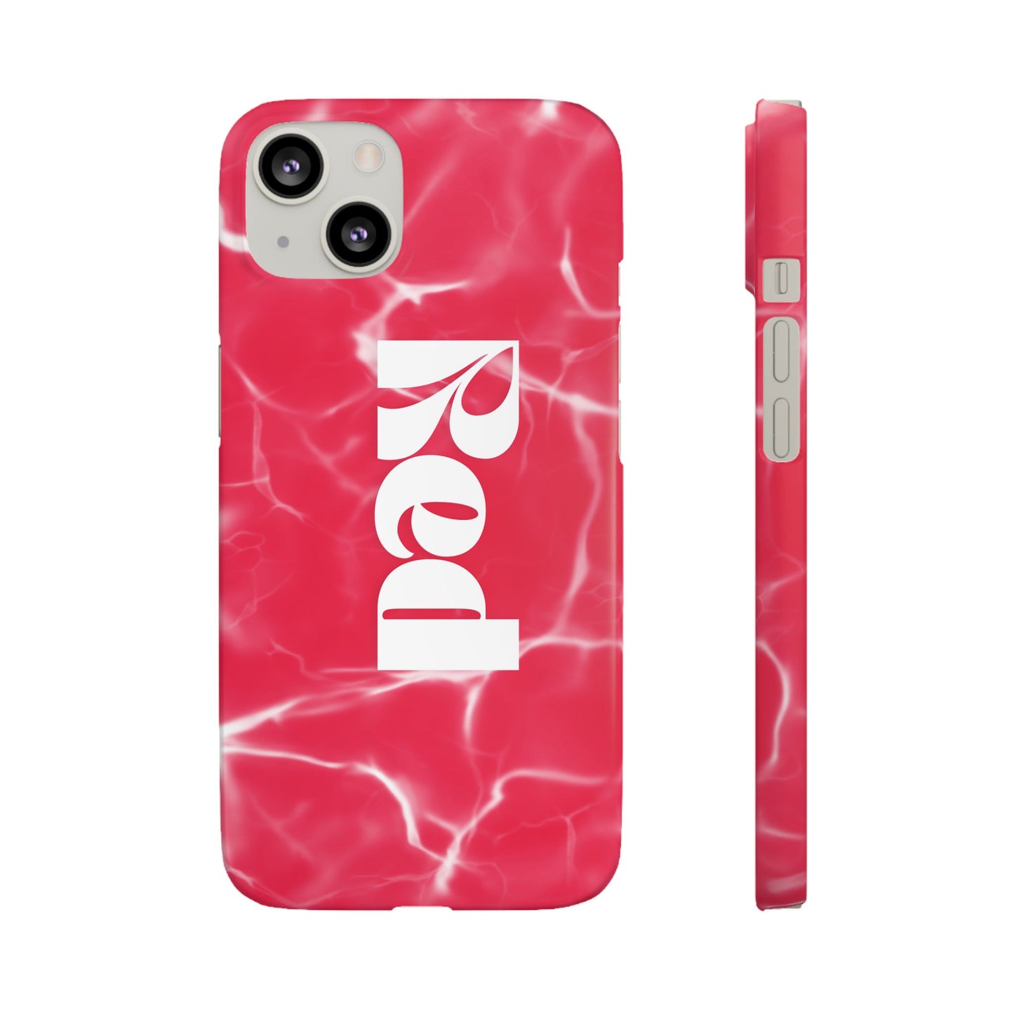 Vibrant Red Snap Case for iPhone, Trendy Phone Cover, Gift for Her, Summer Accessory, Stylish Tech Protection