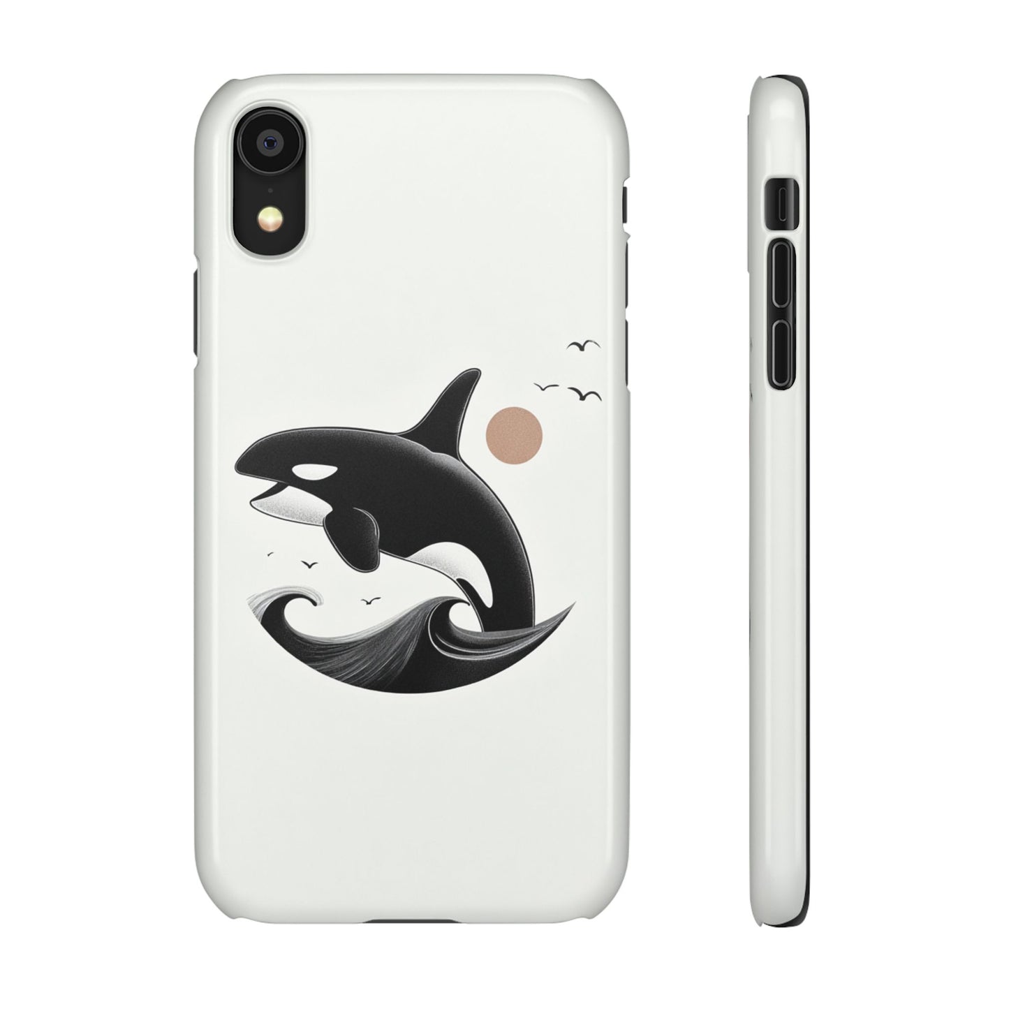 Whale Splash Phone Case | Ocean Lover Gift, Marine Art, Snap Cases, Cute Whale Design, Custom Phone Accessories