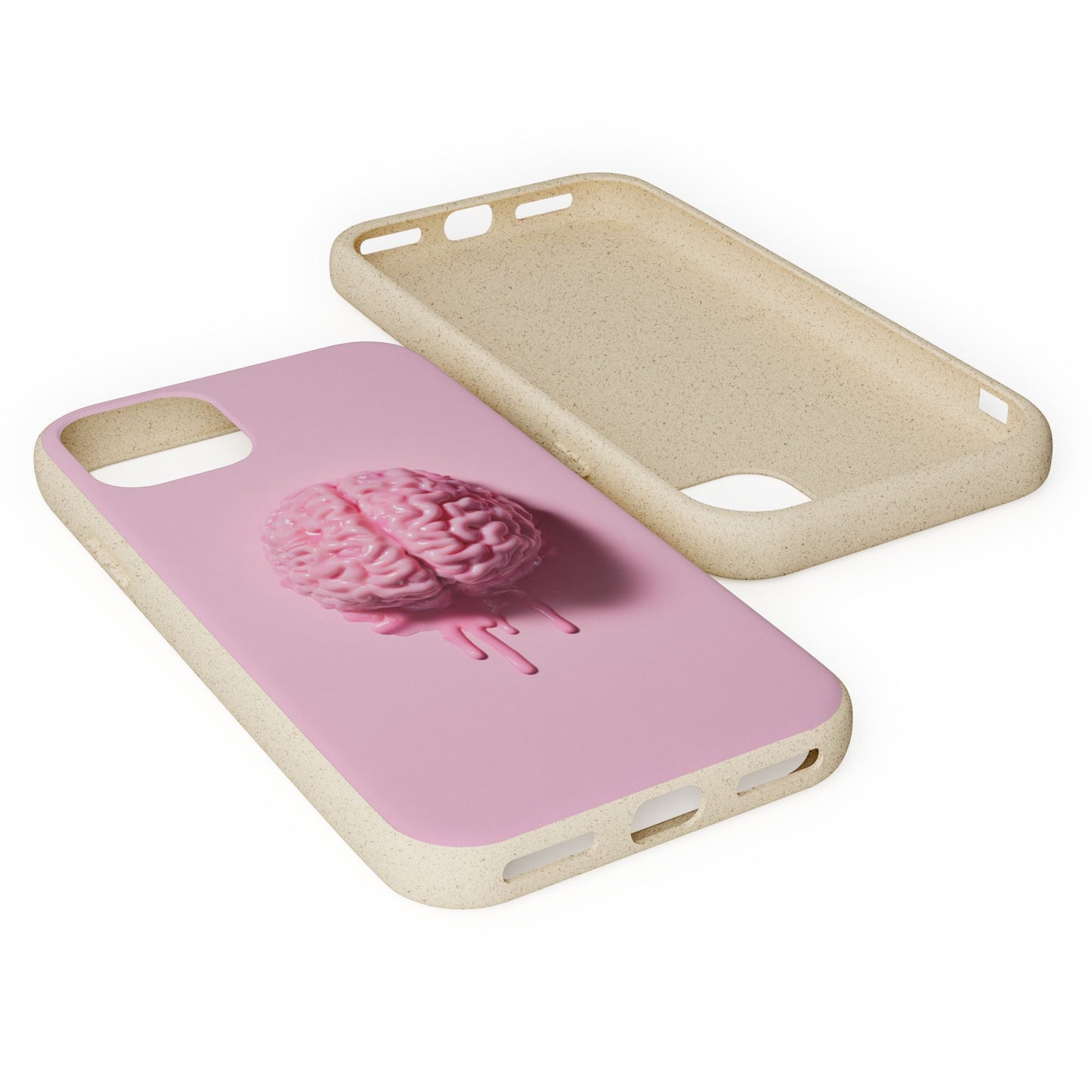 Eco-Friendly Brain Design Phone Case, Biodegradable Phone Cover, Unique Gift for Tech Lovers, Sustainable Accessory, Cute Phone Case
