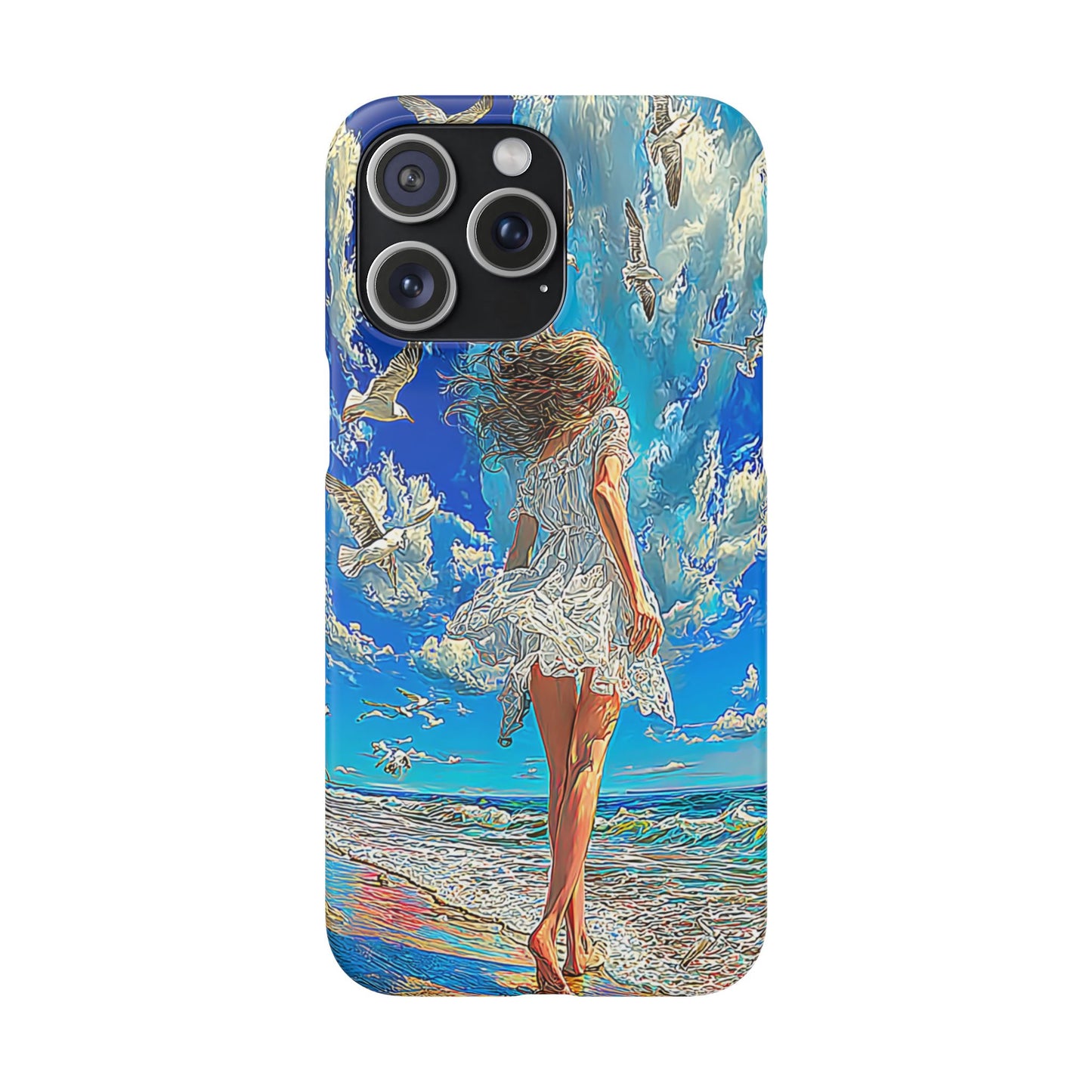 Dreamy Seaside Snap Case, Ocean Waves Phone Cover, Summer Vibe Gift, Cute Aesthetic Accessory, Beach Lover Case
