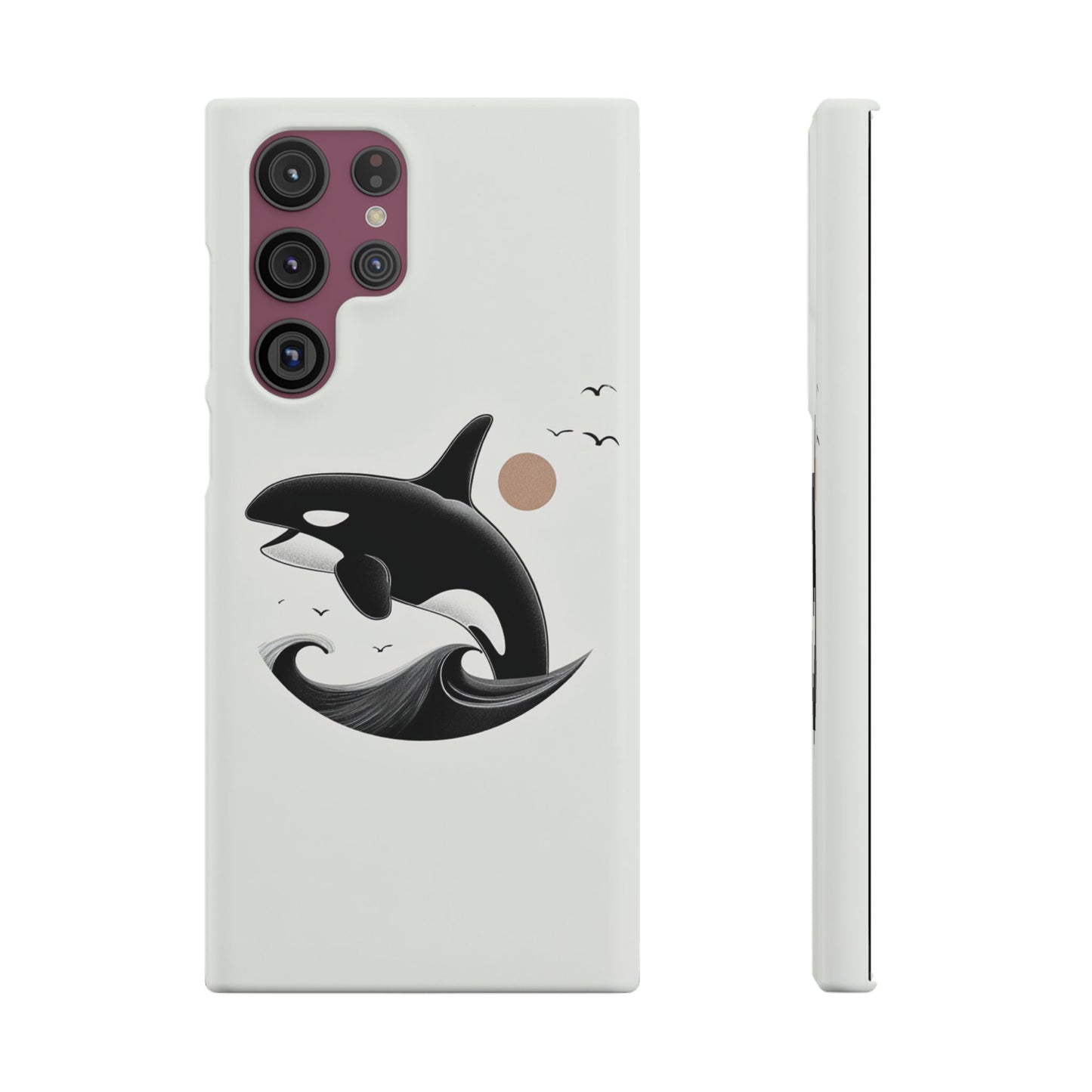 Whale Splash Phone Case | Ocean Lover Gift, Marine Art, Snap Cases, Cute Whale Design, Custom Phone Accessories