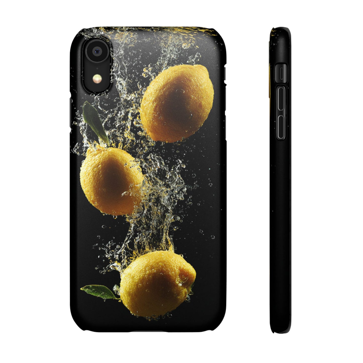 Lemon Splash Phone Case - Vibrant Snap Case, Fruit Lover Gift, Summer Vibes, Kitchen Decor, Unique Phone Accessories