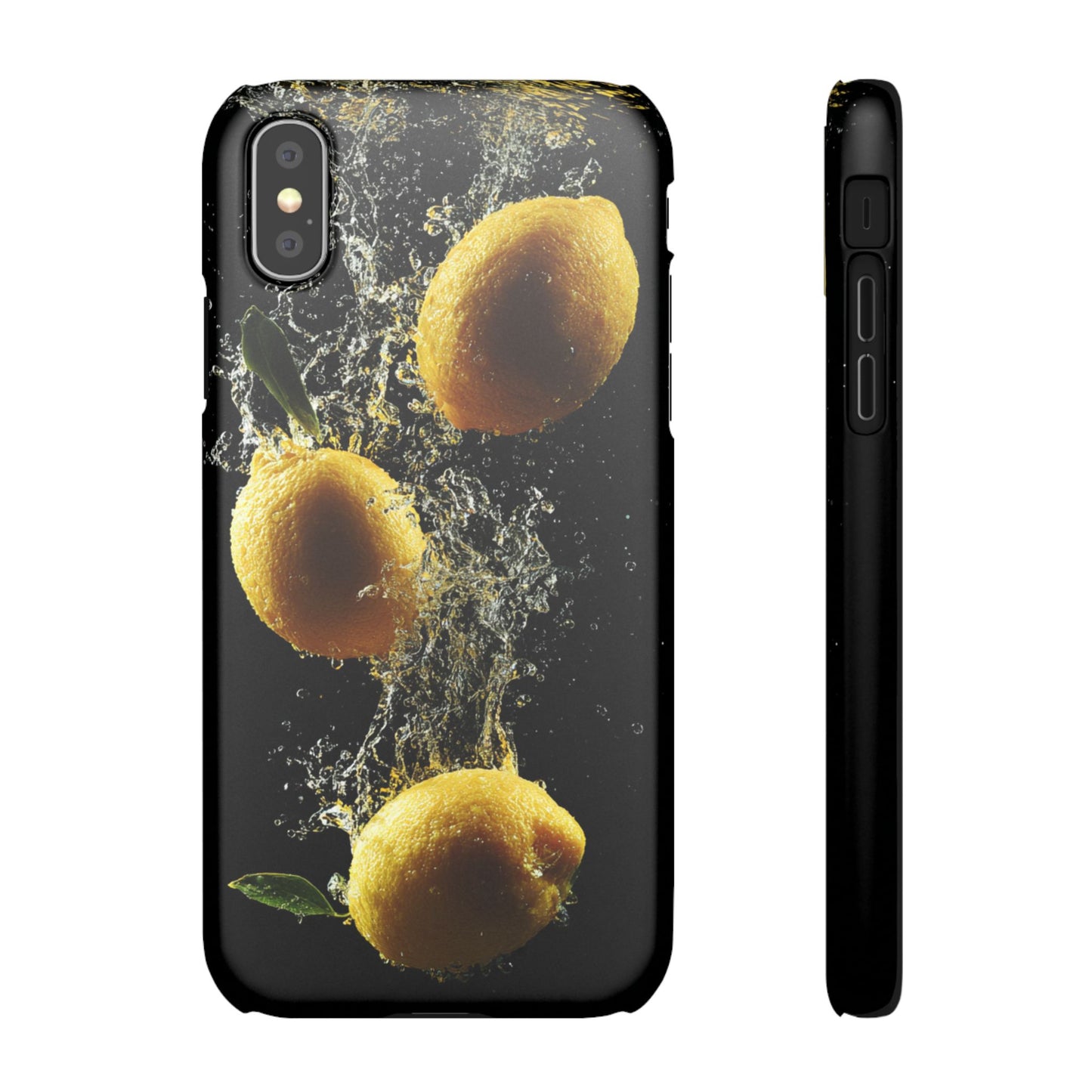 Lemon Splash Phone Case - Vibrant Snap Case, Fruit Lover Gift, Summer Vibes, Kitchen Decor, Unique Phone Accessories