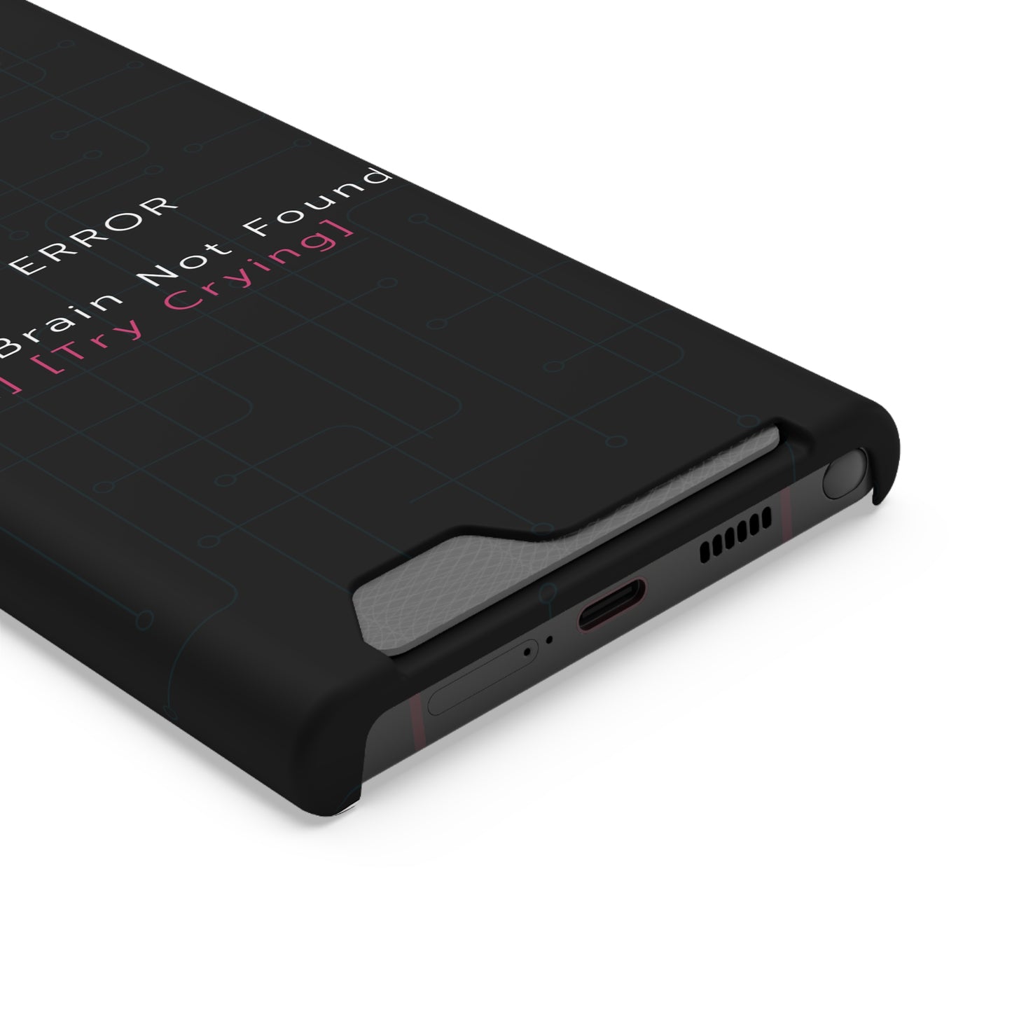 Techy Phone Case with Card Holder, Trendy Gadget Accessory, Cool Gift for Tech Lovers, Phone Protection, Modern Design for Everyday Use