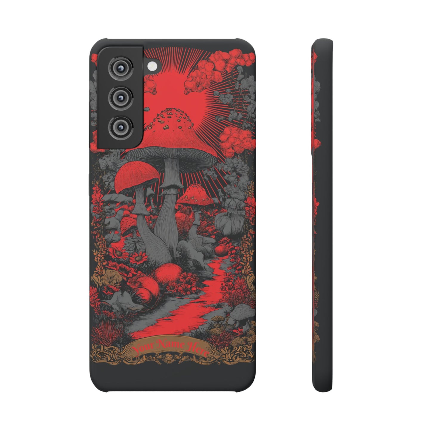 Fantasy Mushroom Snap Case Custom Phone Cover for iPhone and Samsung Mate and Glossy Avvialable