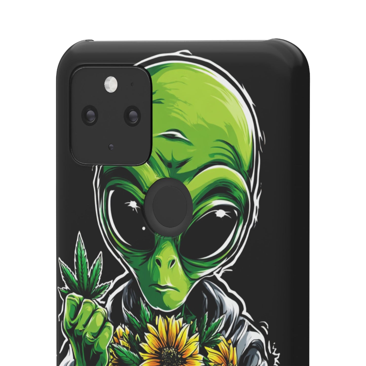 Alien Floral Snap Cases, Fun Phone Case, Gifts for Sci-Fi Lovers, Cute Alien Decor, Unique Tech Accessories
