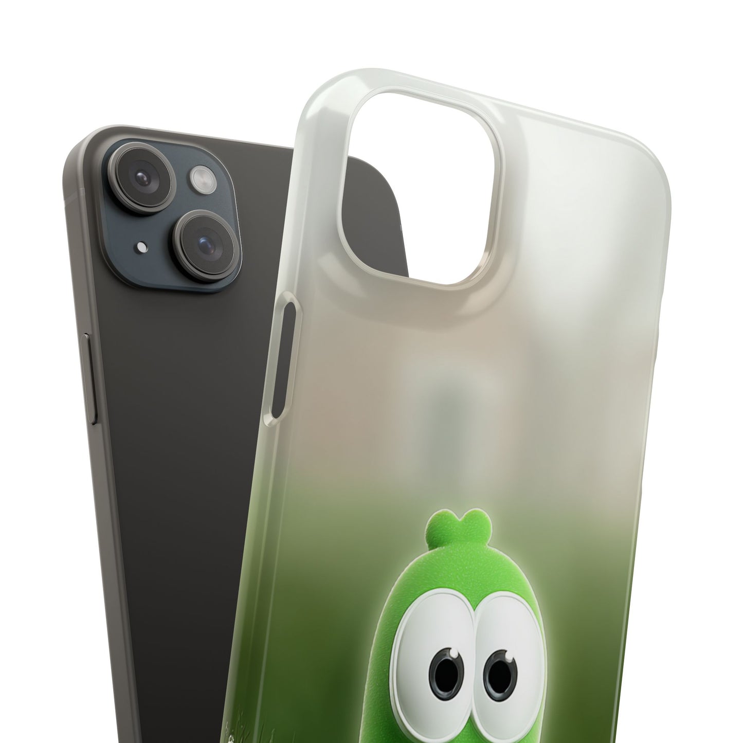 Cute Green Creature Phone Case, Snap Cases, Green Monster Phone Cover, Fun Phone Accessory, Playful Gift for Kids