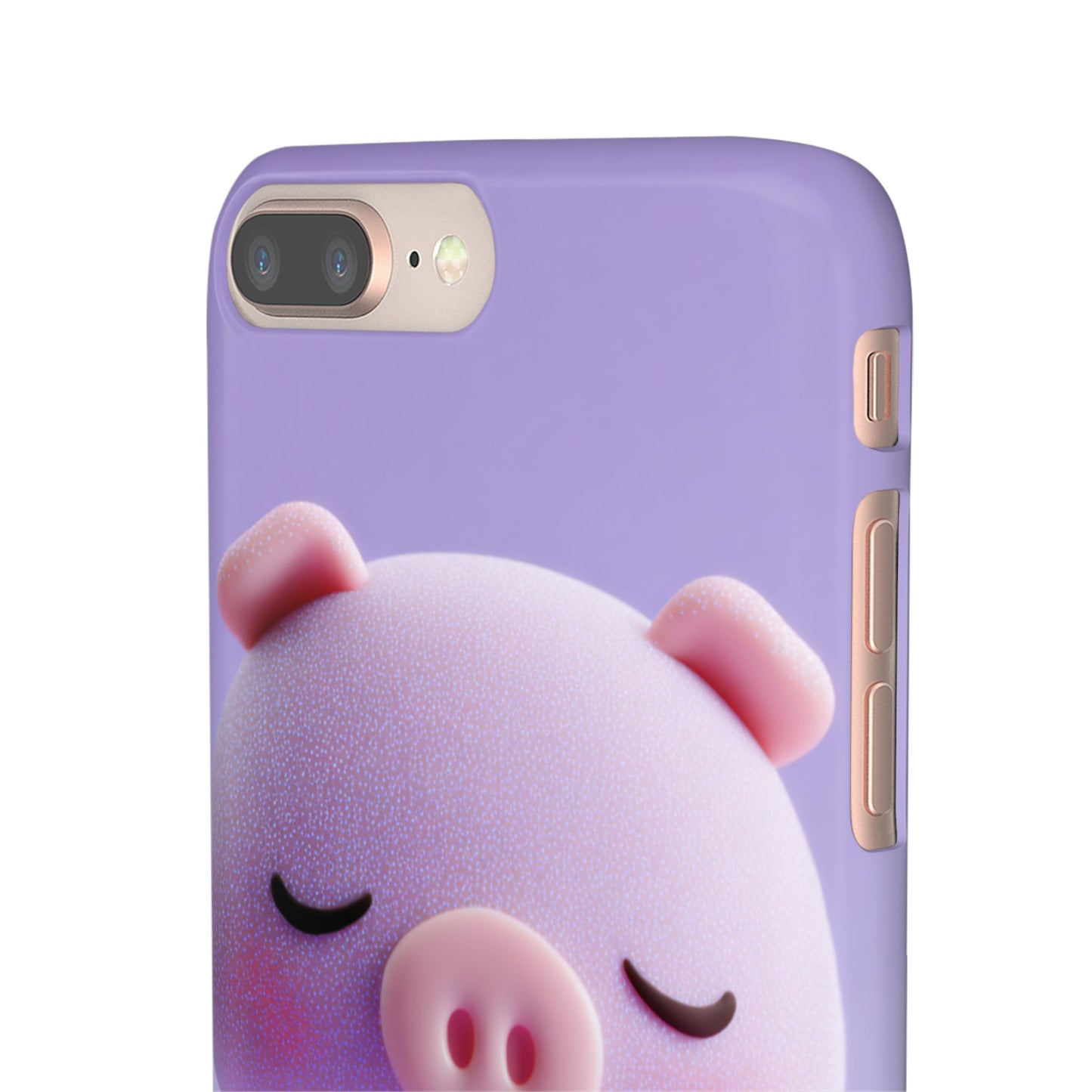 Cute Pig Snap Case for iPhone, Animal Lovers Phone Cover, Kawaii Aesthetic Accessory, Birthday Gift, Unique Phone Protection