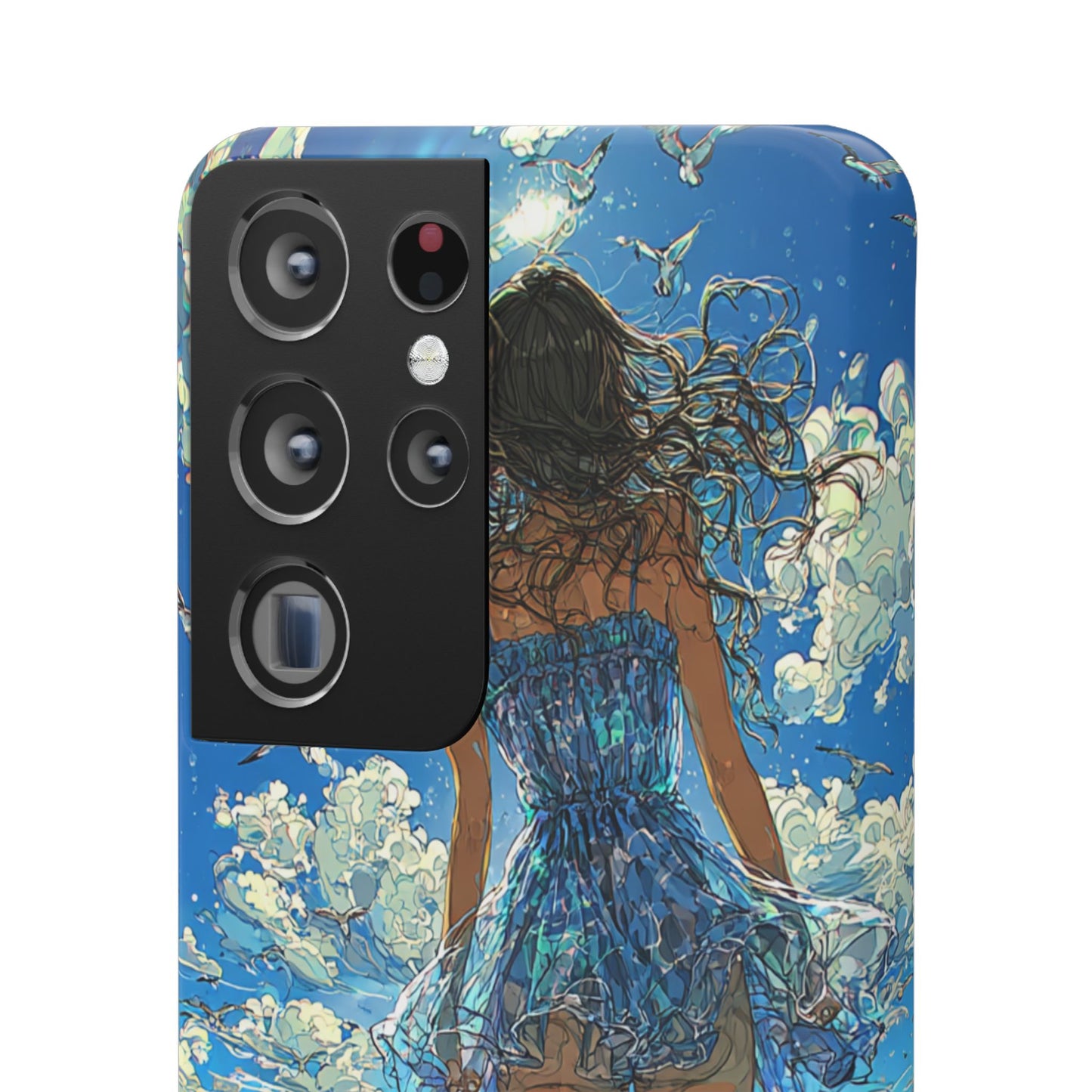 Summer Breeze Snap Case, Ocean Art Phone Cover, Beach Vibes Cell Case, Gift for Her, Custom Phone Accessory
