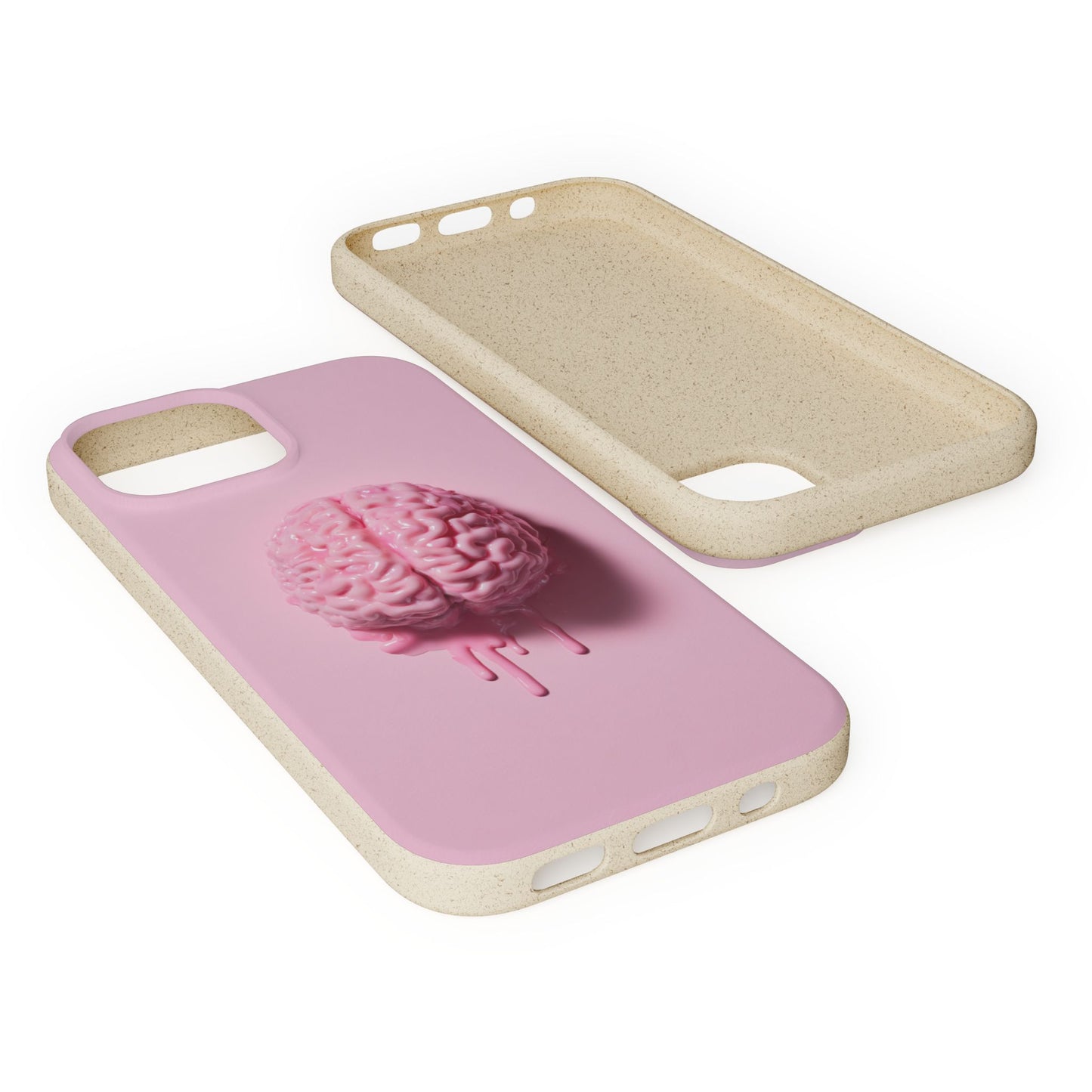 Eco-Friendly Brain Design Phone Case, Biodegradable Phone Cover, Unique Gift for Tech Lovers, Sustainable Accessory, Cute Phone Case