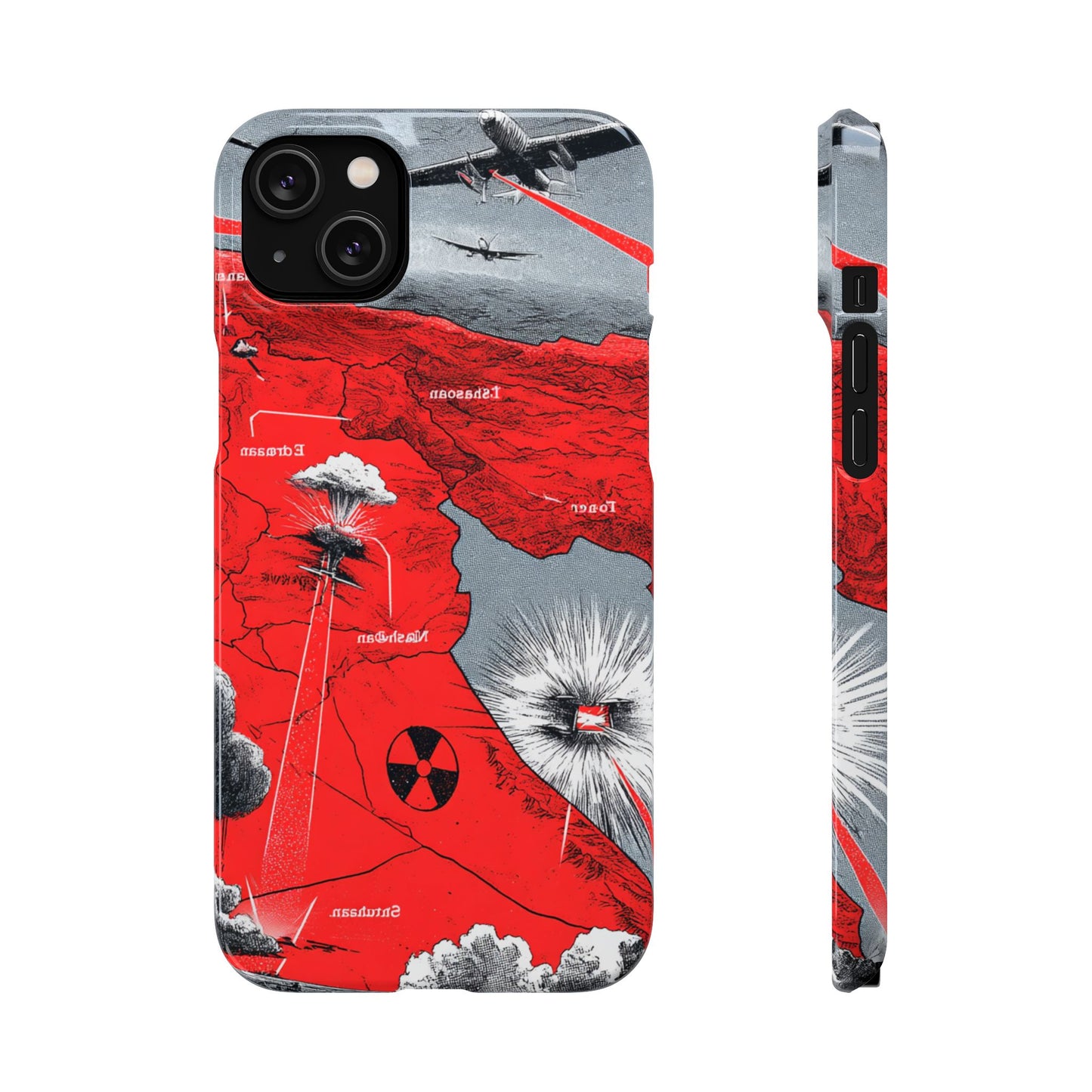 Bold Graphic Snap Case with Dramatic Design, Unique Phone Cover, Artistic Protection for iPhone, Trendy Gadget Gift, Edgy Tech Accessory