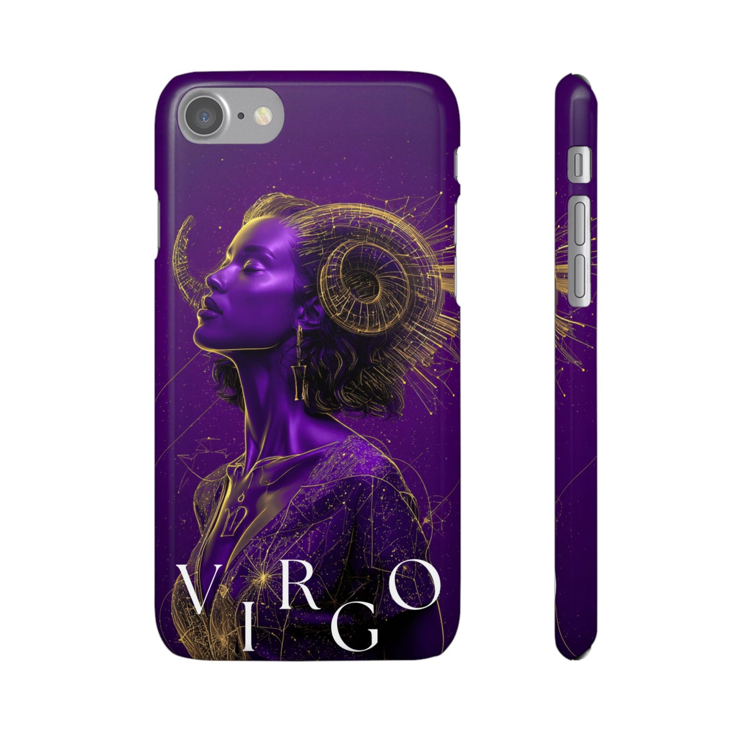 Purple Gold Celestial Virgo Snap Case and Protective Cover for Samsung and iPhone