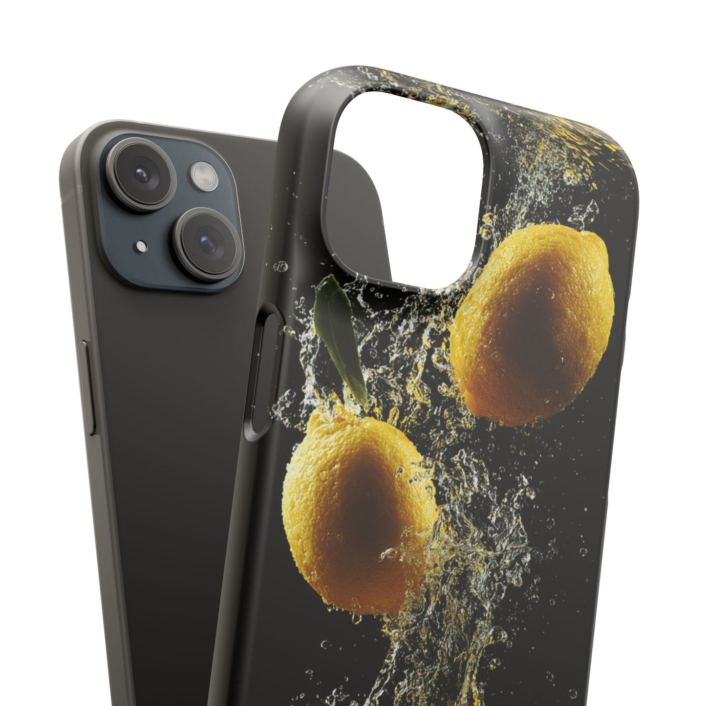 Lemon Splash Phone Case - Vibrant Snap Case, Fruit Lover Gift, Summer Vibes, Kitchen Decor, Unique Phone Accessories