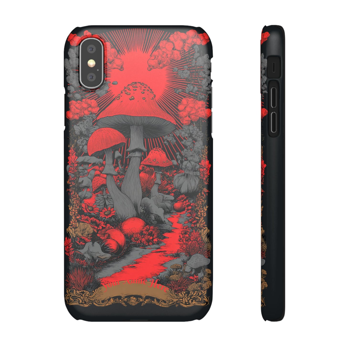 Fantasy Mushroom Snap Case Custom Phone Cover for iPhone and Samsung Mate and Glossy Avvialable