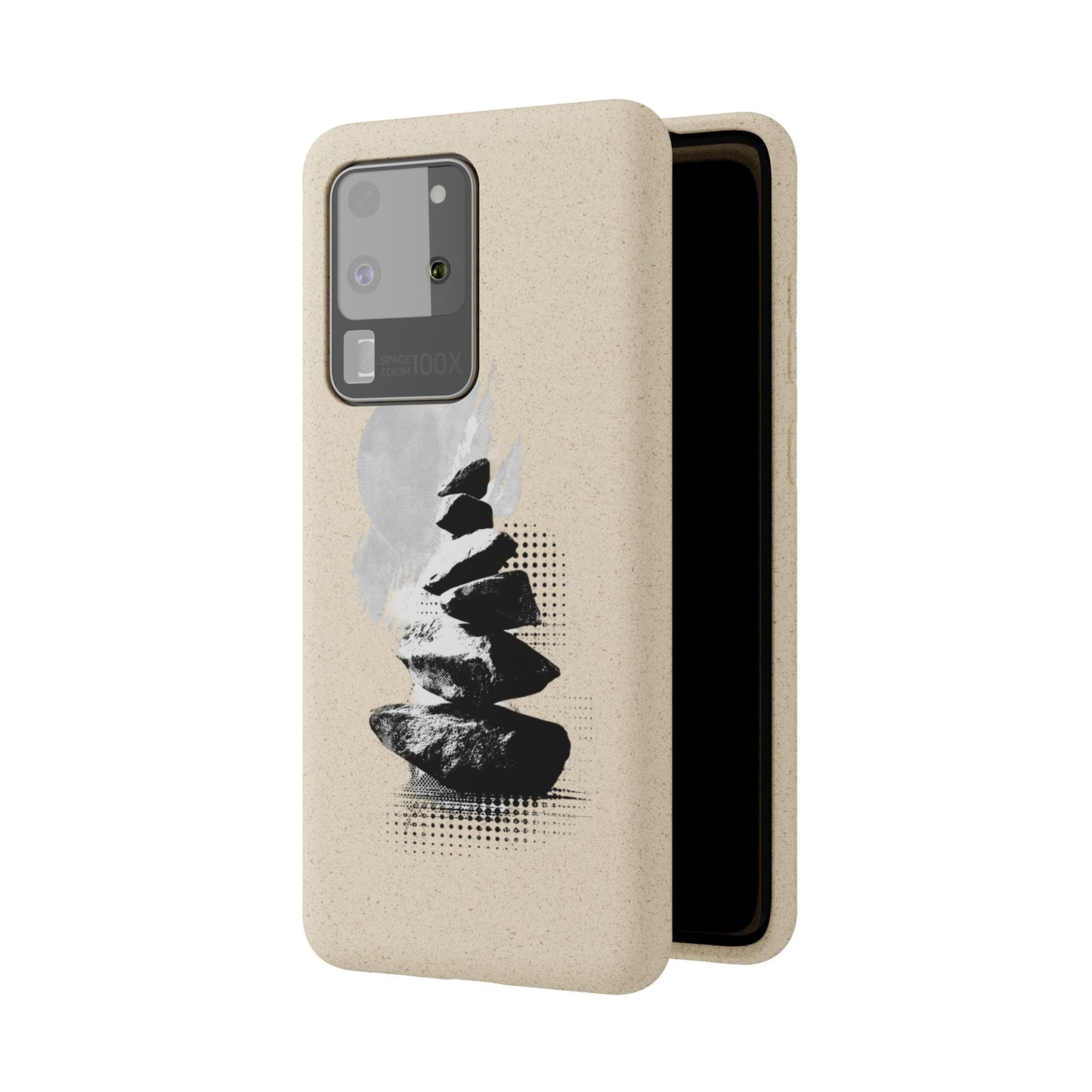Biodegradable Plastic Free Phone Case Minimalistic Cairn Design Suitable For Iphones And Samsungs