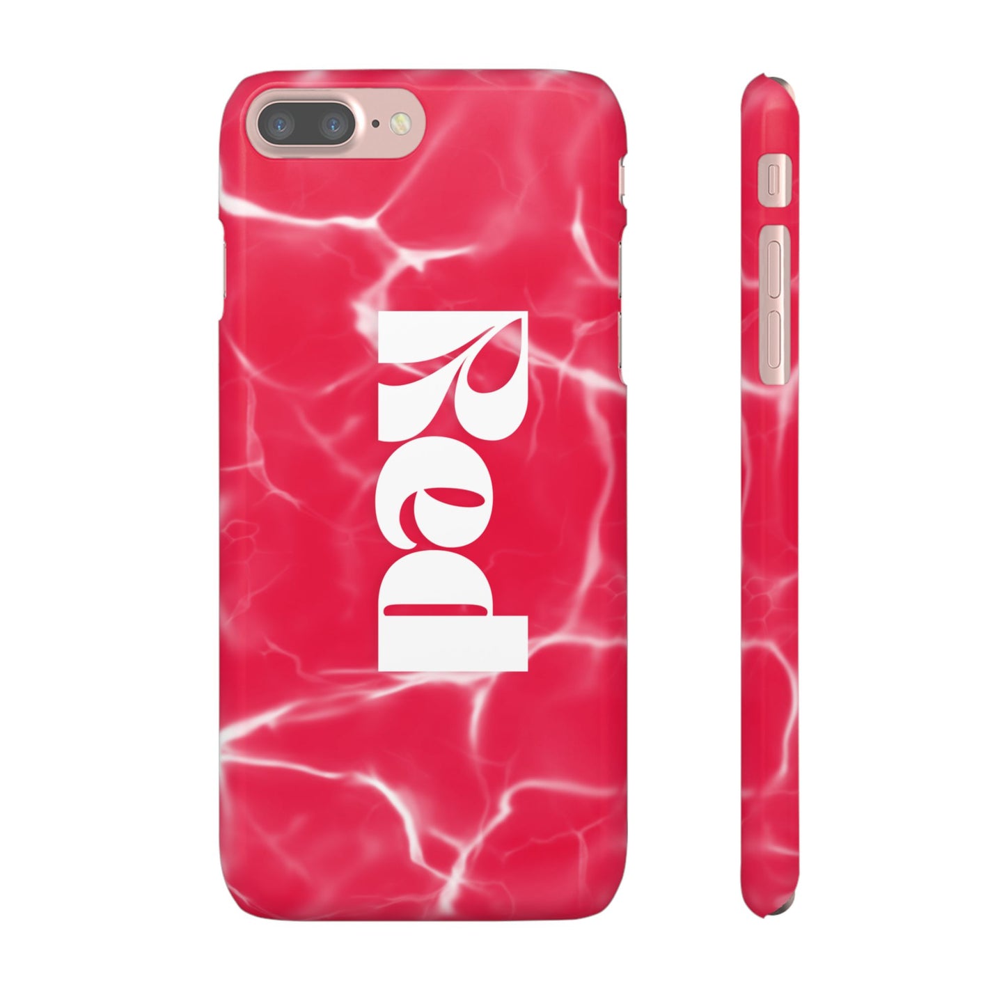 Vibrant Red Snap Case for iPhone, Trendy Phone Cover, Gift for Her, Summer Accessory, Stylish Tech Protection