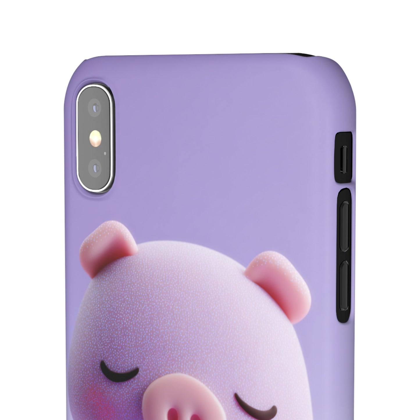 Cute Pig Snap Case for iPhone, Animal Lovers Phone Cover, Kawaii Aesthetic Accessory, Birthday Gift, Unique Phone Protection