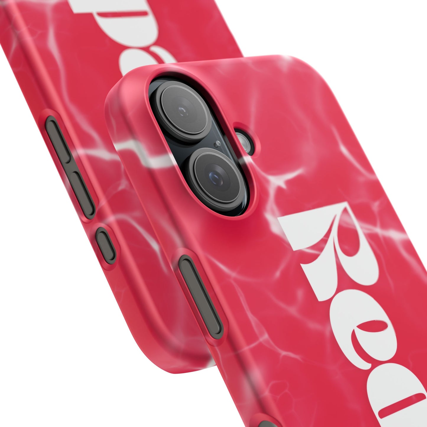 Vibrant Red Snap Case for iPhone, Trendy Phone Cover, Gift for Her, Summer Accessory, Stylish Tech Protection