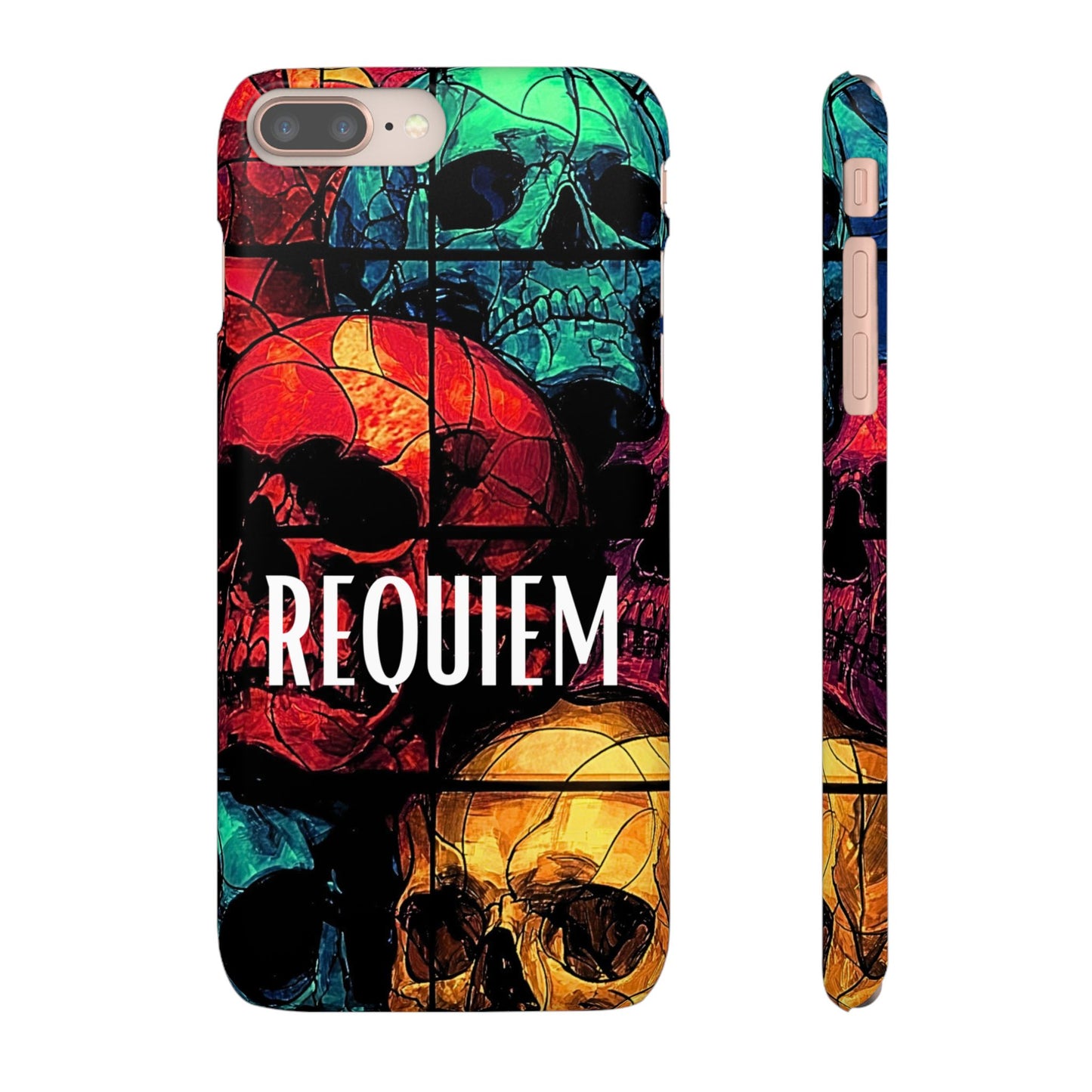 Halloween Custom Requiem Skull Snap Case Phone Cover for iPhone and Samsung
