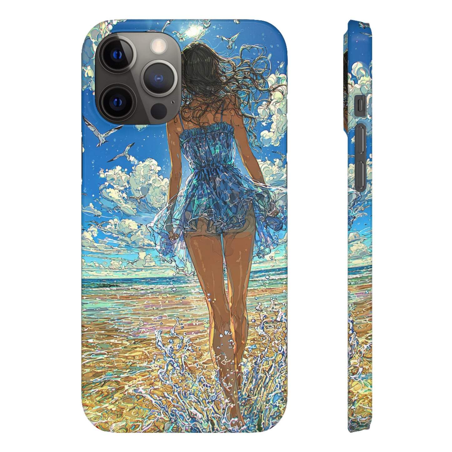 Summer Breeze Snap Case, Ocean Art Phone Cover, Beach Vibes Cell Case, Gift for Her, Custom Phone Accessory