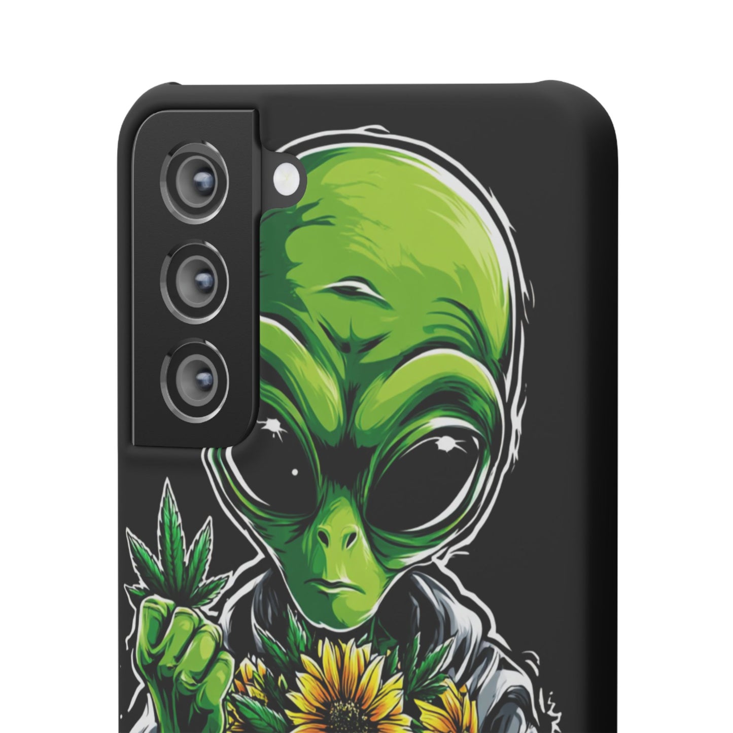 Alien Floral Snap Cases, Fun Phone Case, Gifts for Sci-Fi Lovers, Cute Alien Decor, Unique Tech Accessories