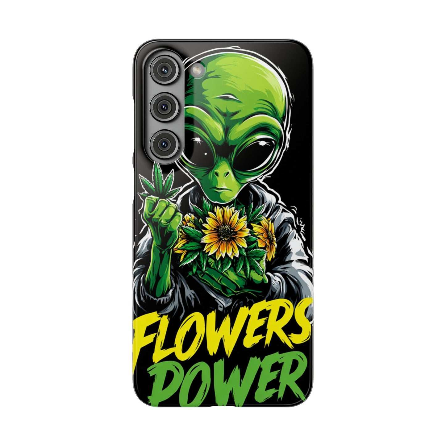 Alien Floral Snap Cases, Fun Phone Case, Gifts for Sci-Fi Lovers, Cute Alien Decor, Unique Tech Accessories