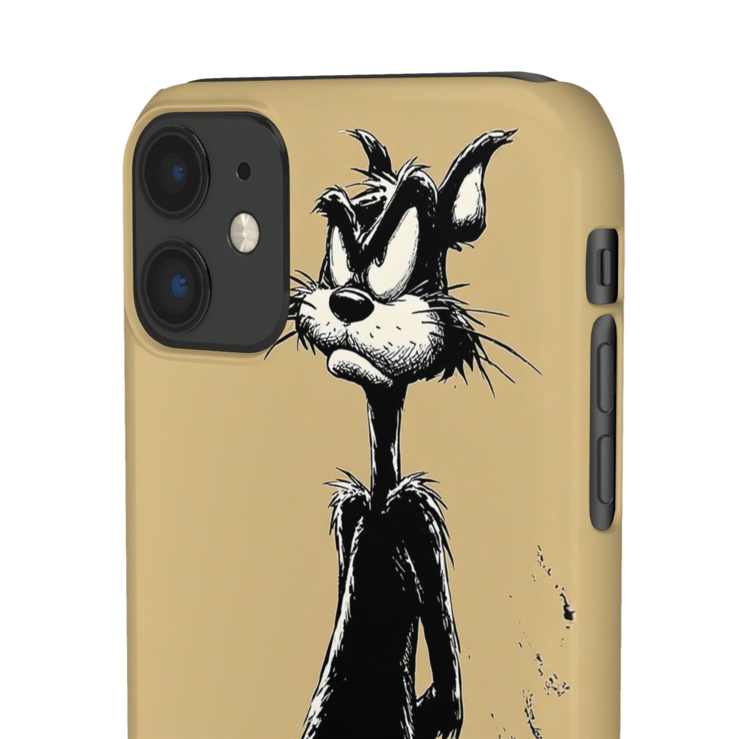 Whimsical Cartoon Snap Case, Fun Phone Cover, Unique Gift for Cat Lovers, Vibrant Art Case, Ideal for Birthdays