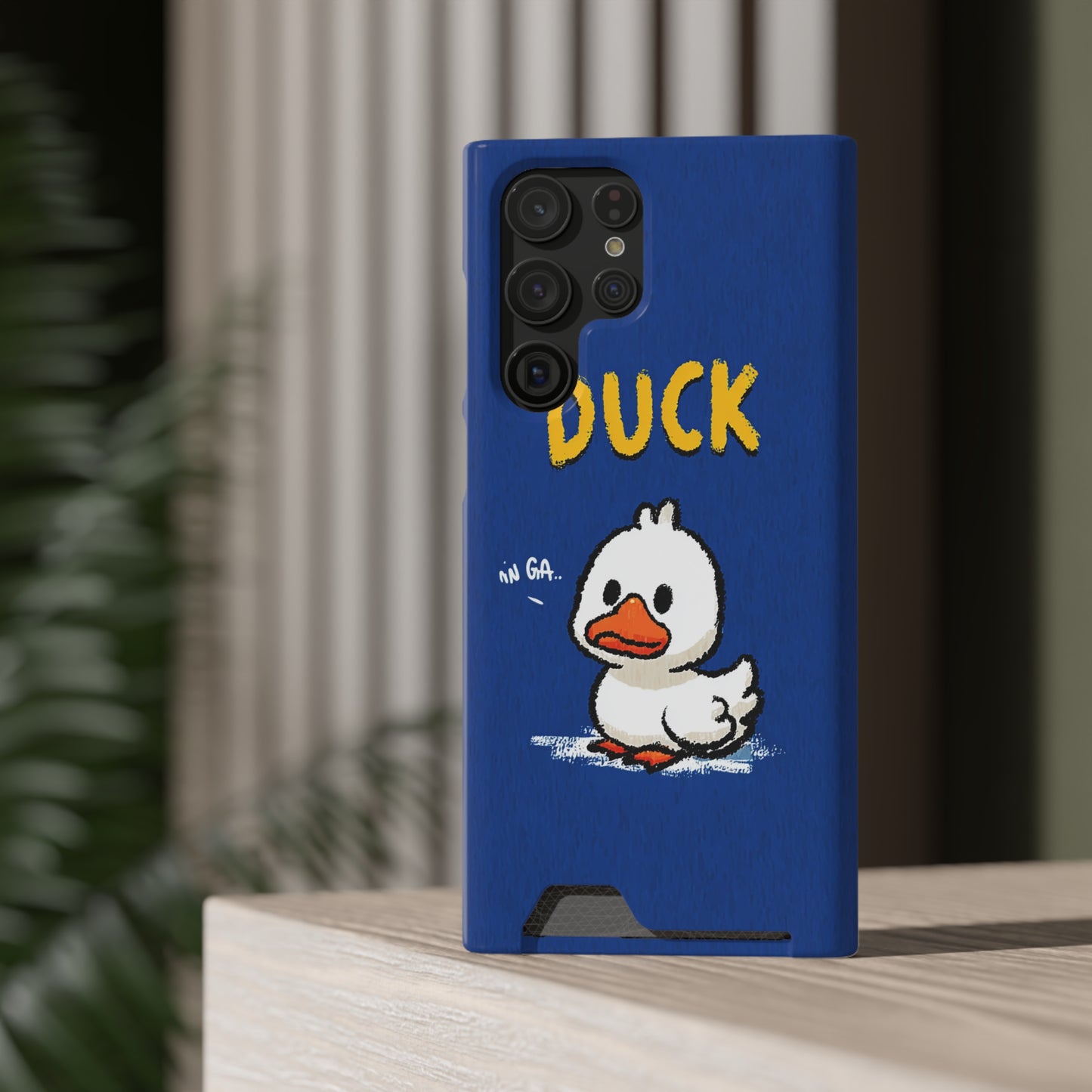 Cute Duck Phone Case with Card Holder | Stylish Cell Accessory for Animal Lovers, Gifts for Kids, Birthday, Everyday Use