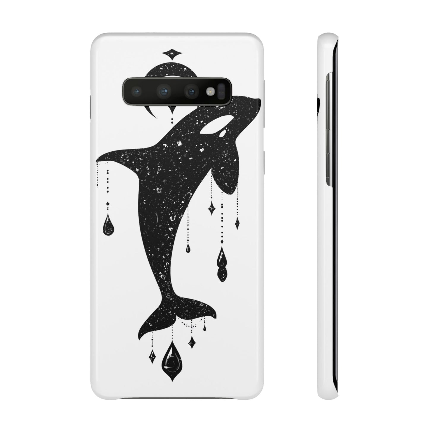 Celestial Orca Snap Case | Phone Cover, Whale Lover Gift, Cosmic Decor, Unique Art, Ocean Vibe
